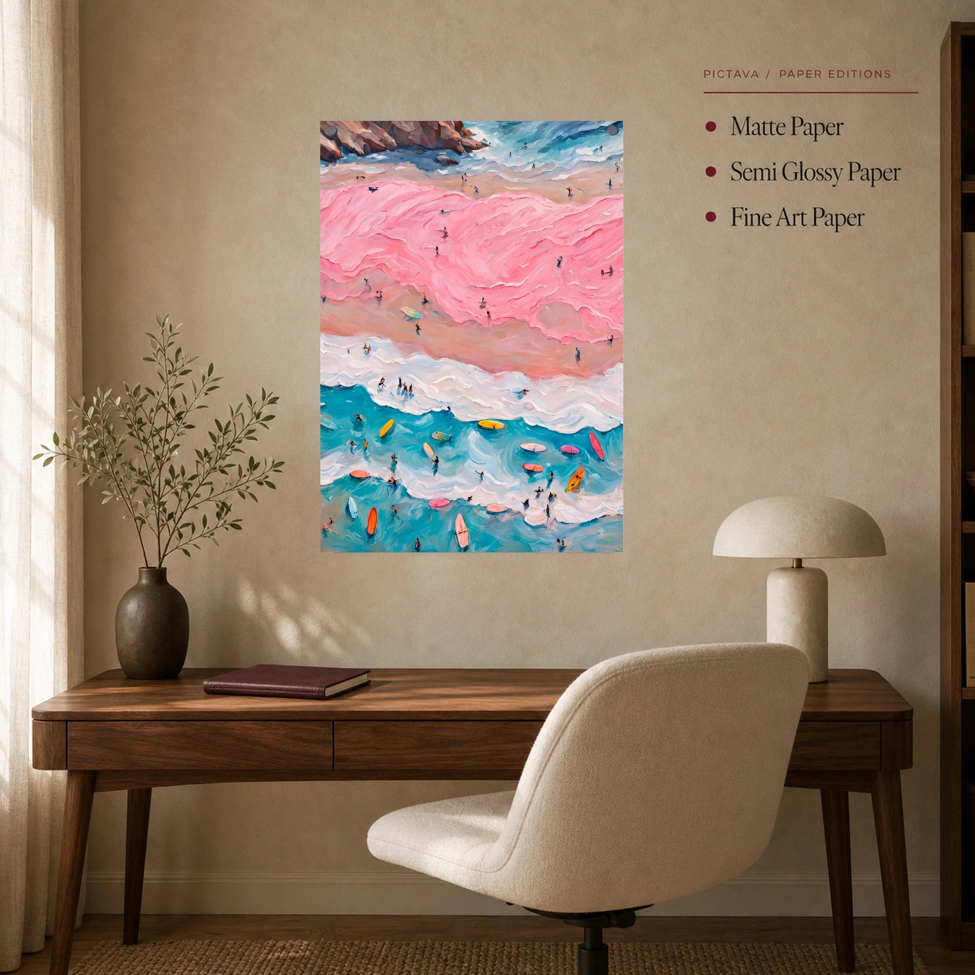 Aerial Beach Surf Canvas Print, view 8