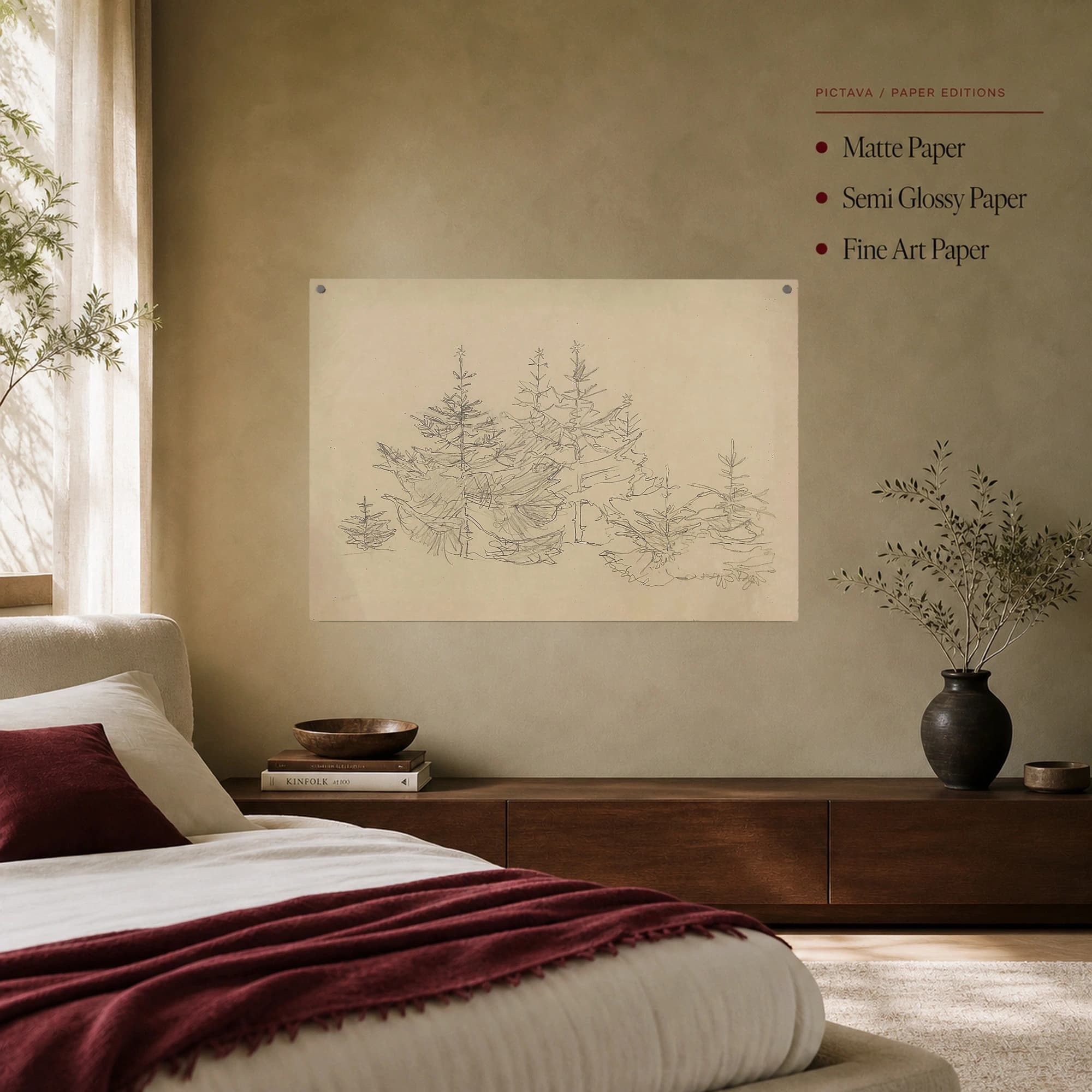 Sketches of Evergreens Vintage Botanical Print, view 7