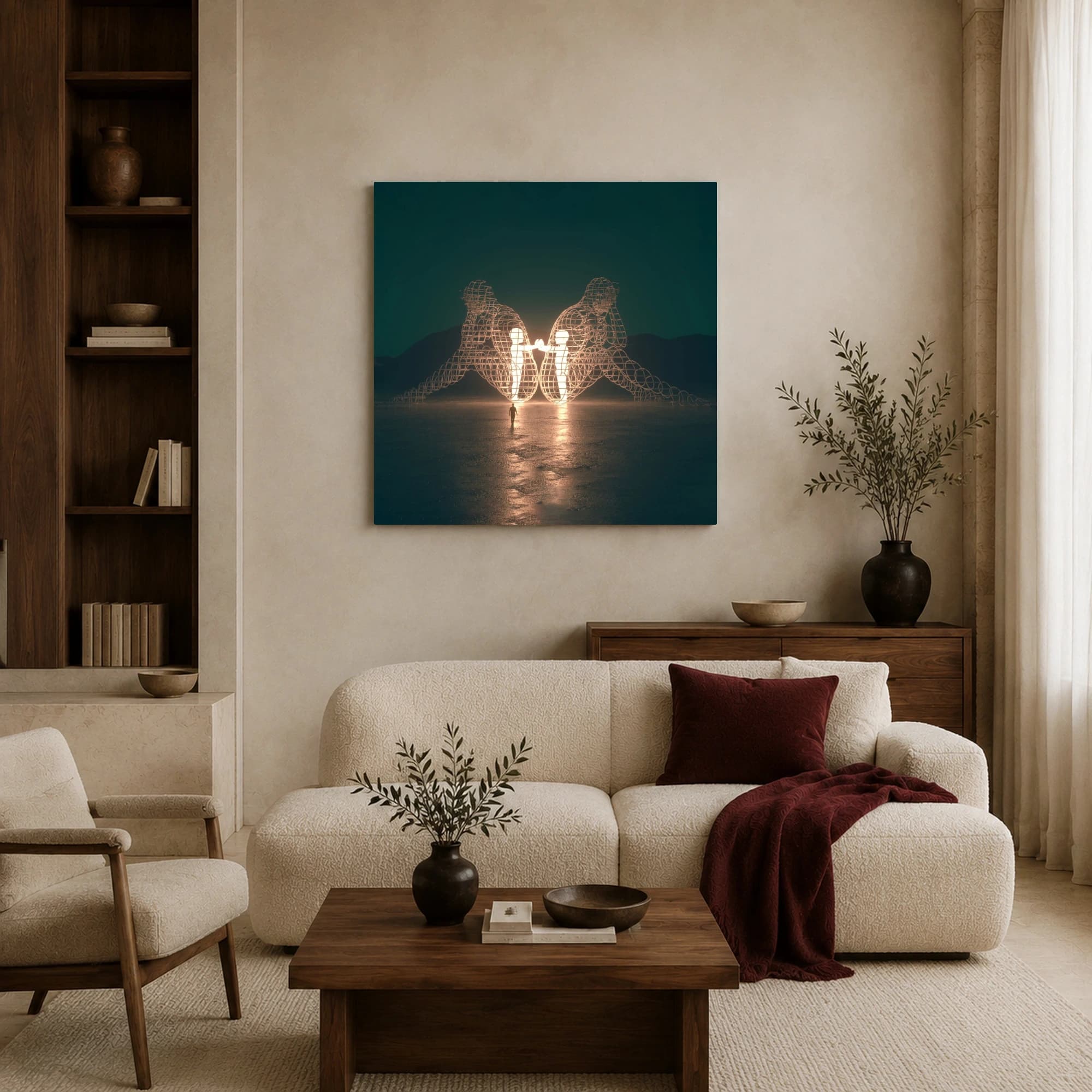 Echoes of Connection Surrealist Canvas Print, view 4