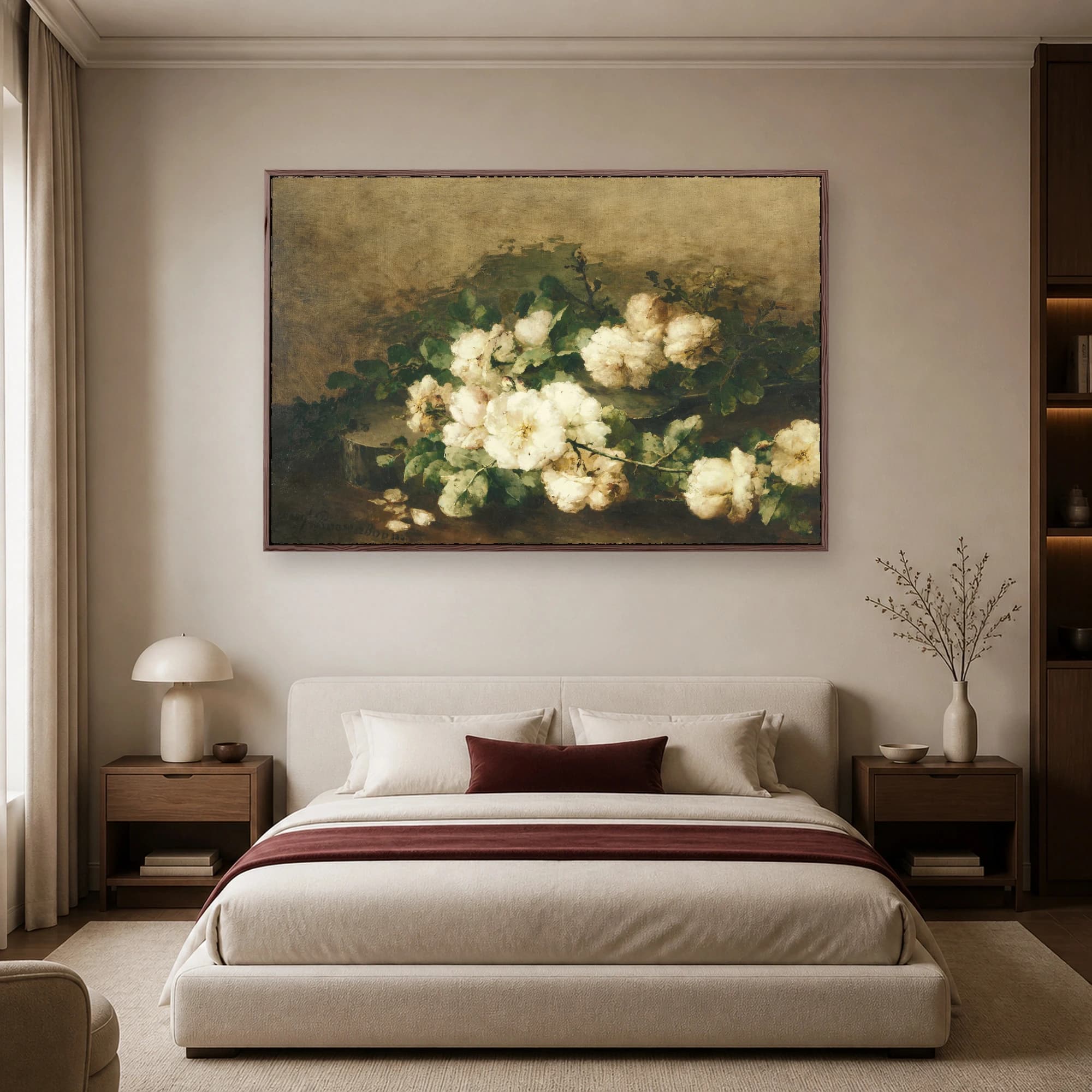 Still Life with White Roses Fine Art Print, view 5