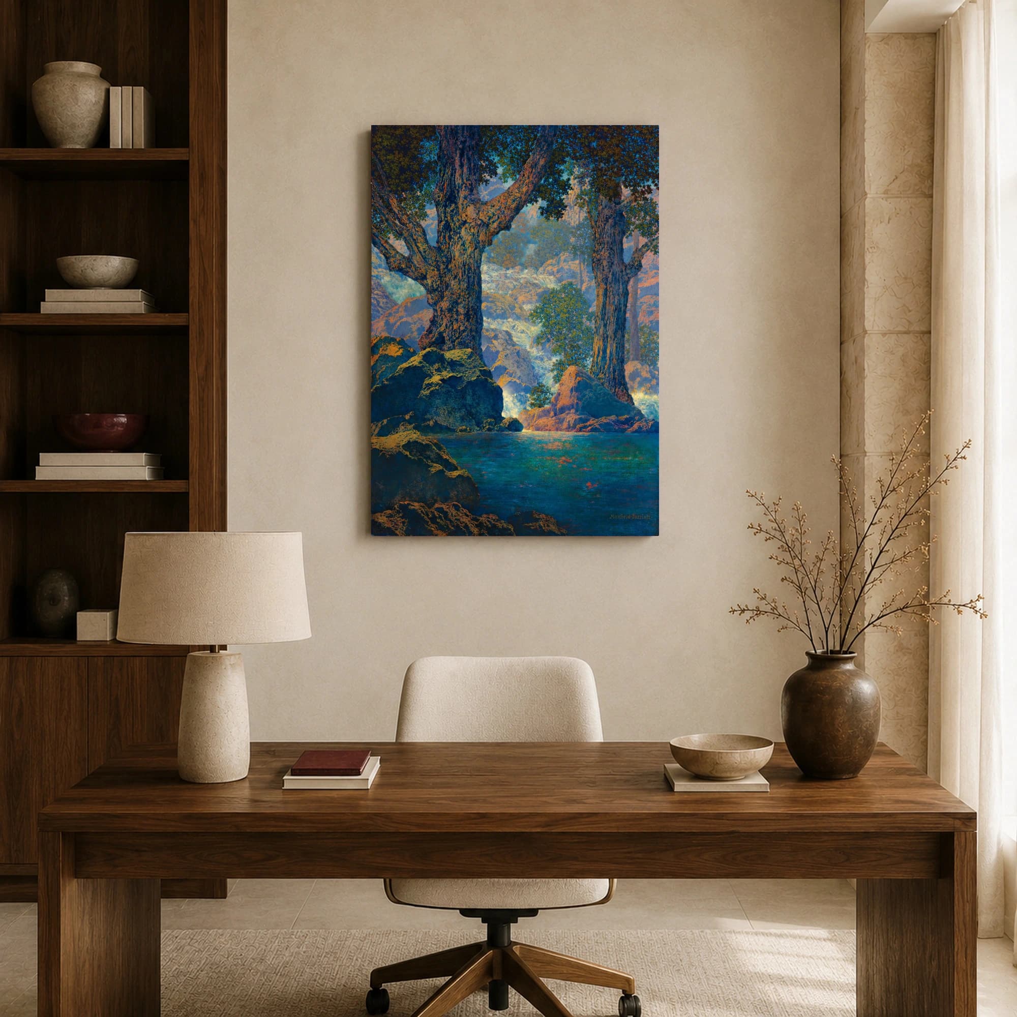 Waterfall in the Forest Fine Art Print by Maxfield Parrish, view 8