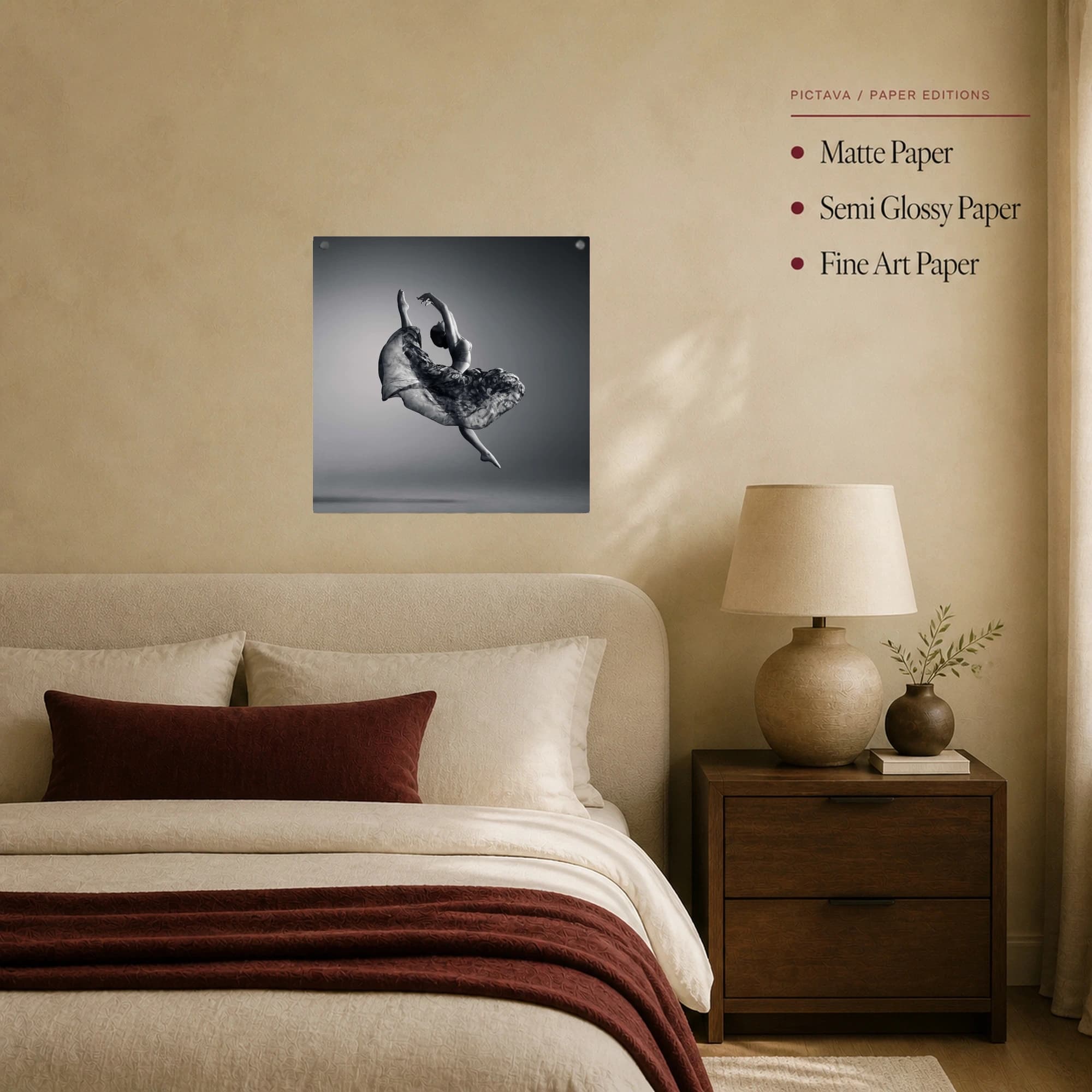 Monochrome Leap Ballet Dancer Fine Art Print, view 7