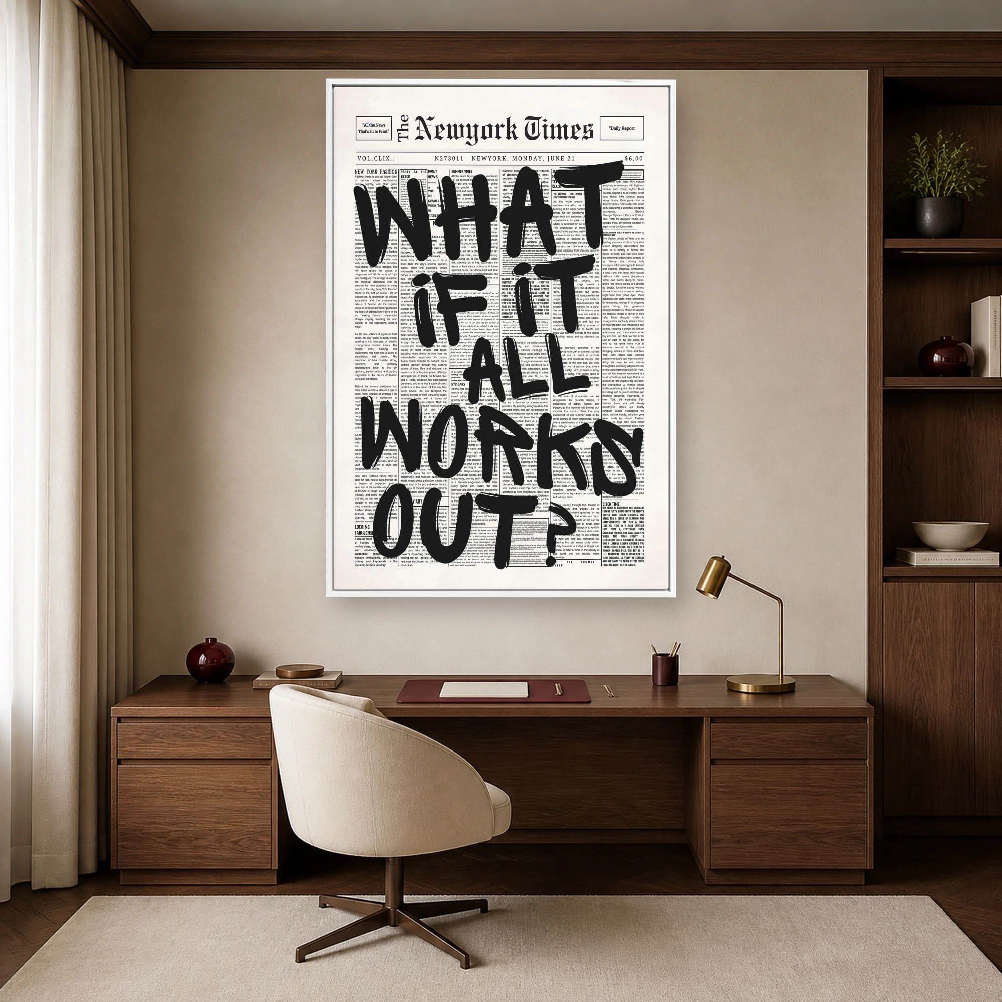 What If It All Works Out Newspaper Print, view 7