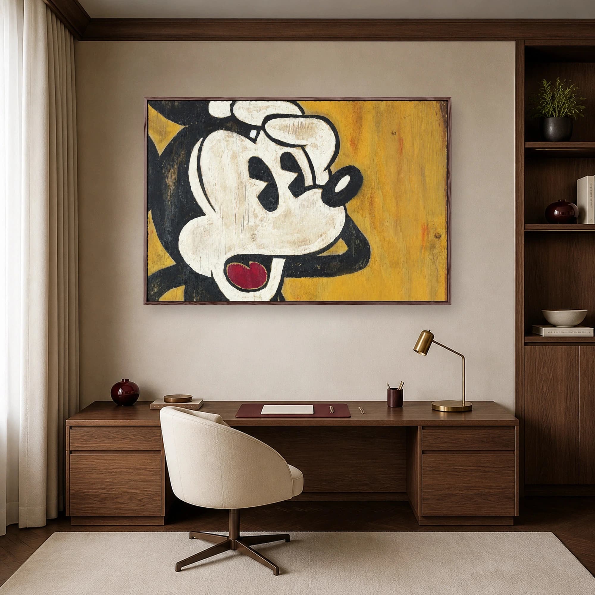Vintage Mickey Mouse Wooden Wall Art Print, view 6