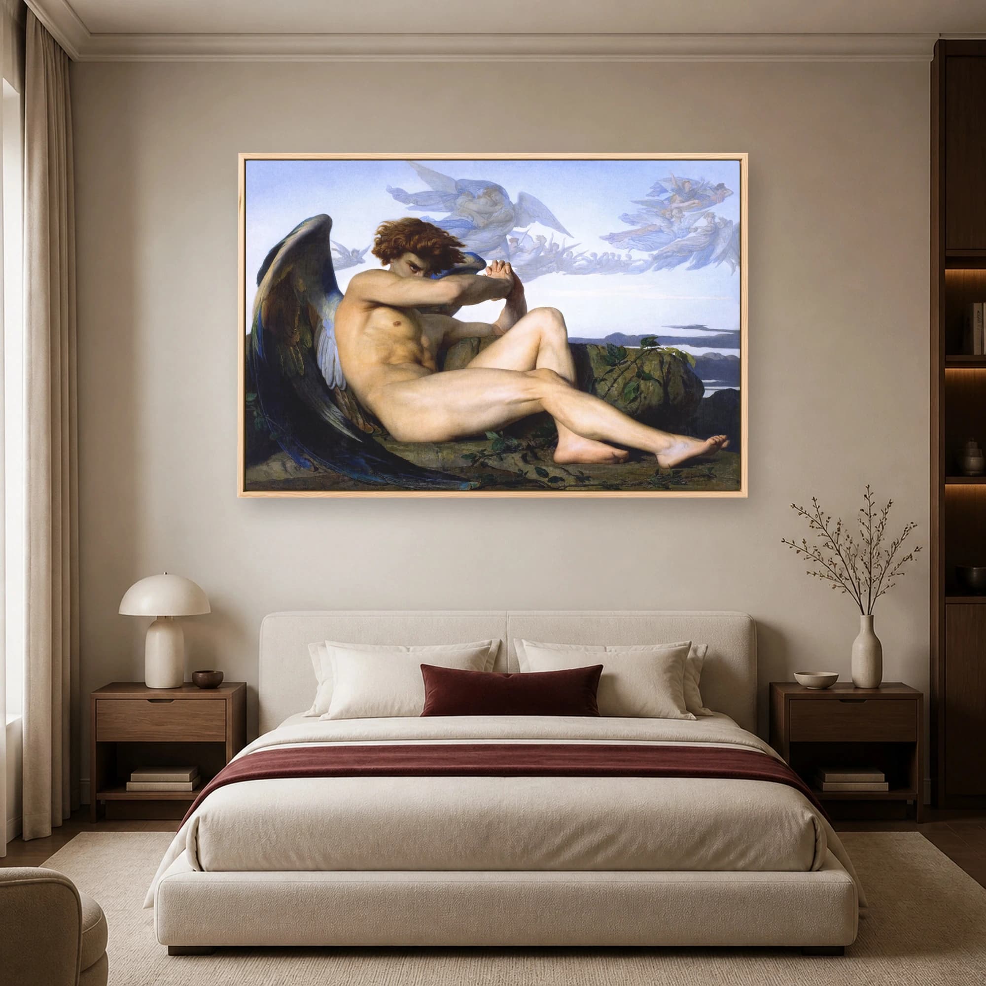 The Fallen Angel Canvas Print by Alexandre Cabanel, view 6