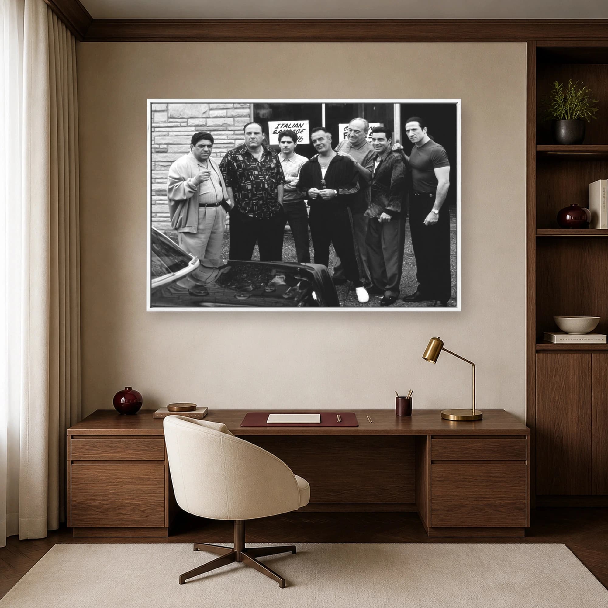 The Sopranos Cast Black and White Wall Art, view 6