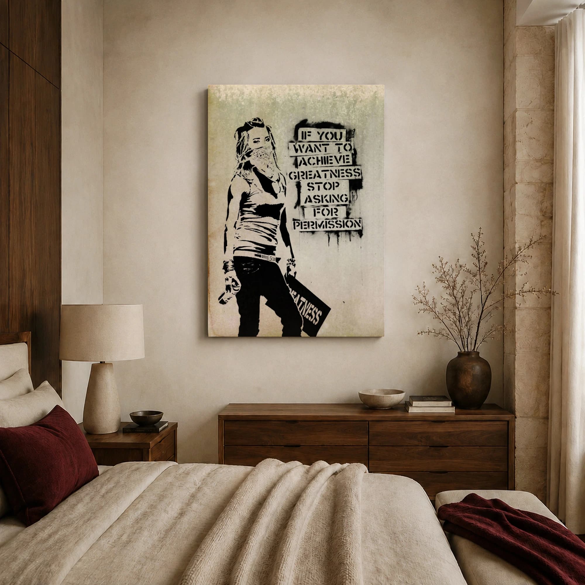 Stop Asking For Permission Street Art Canvas, view 6