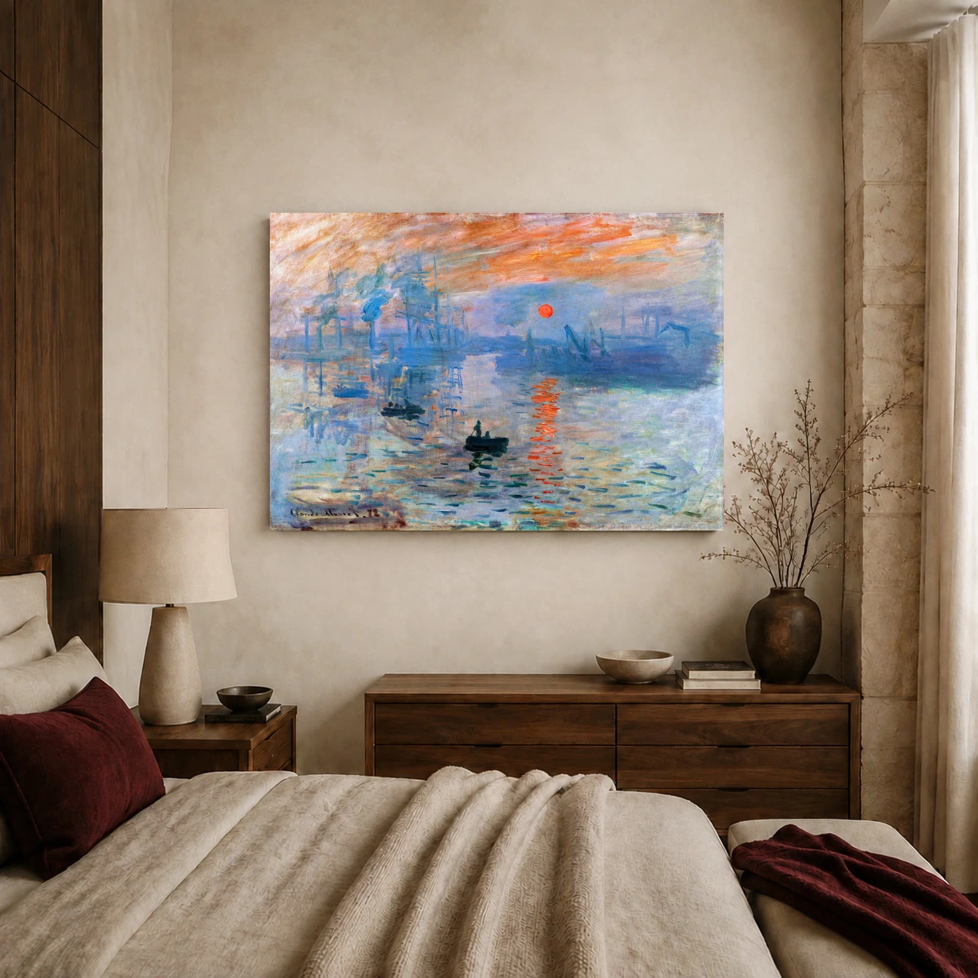 Impression, Sunrise by Claude Monet Canvas Print, view 8