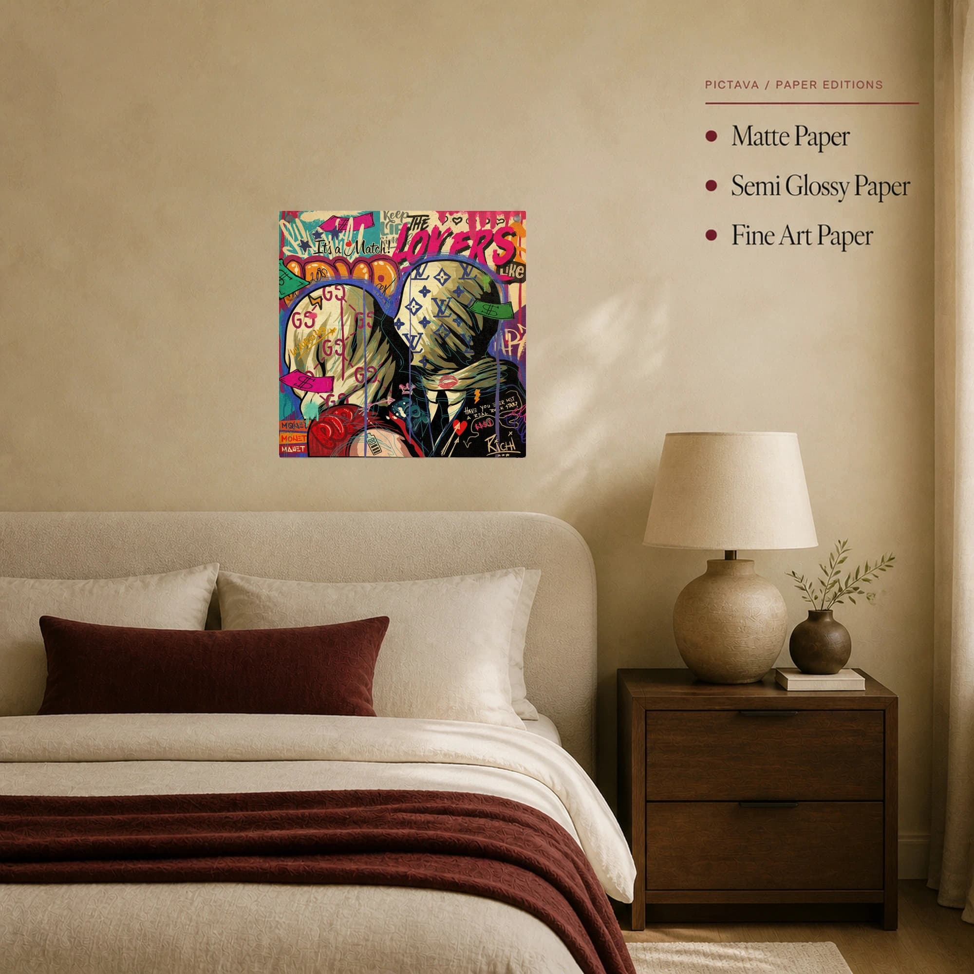 It is a Match The Lovers Urban Pop Art Canvas, view 7