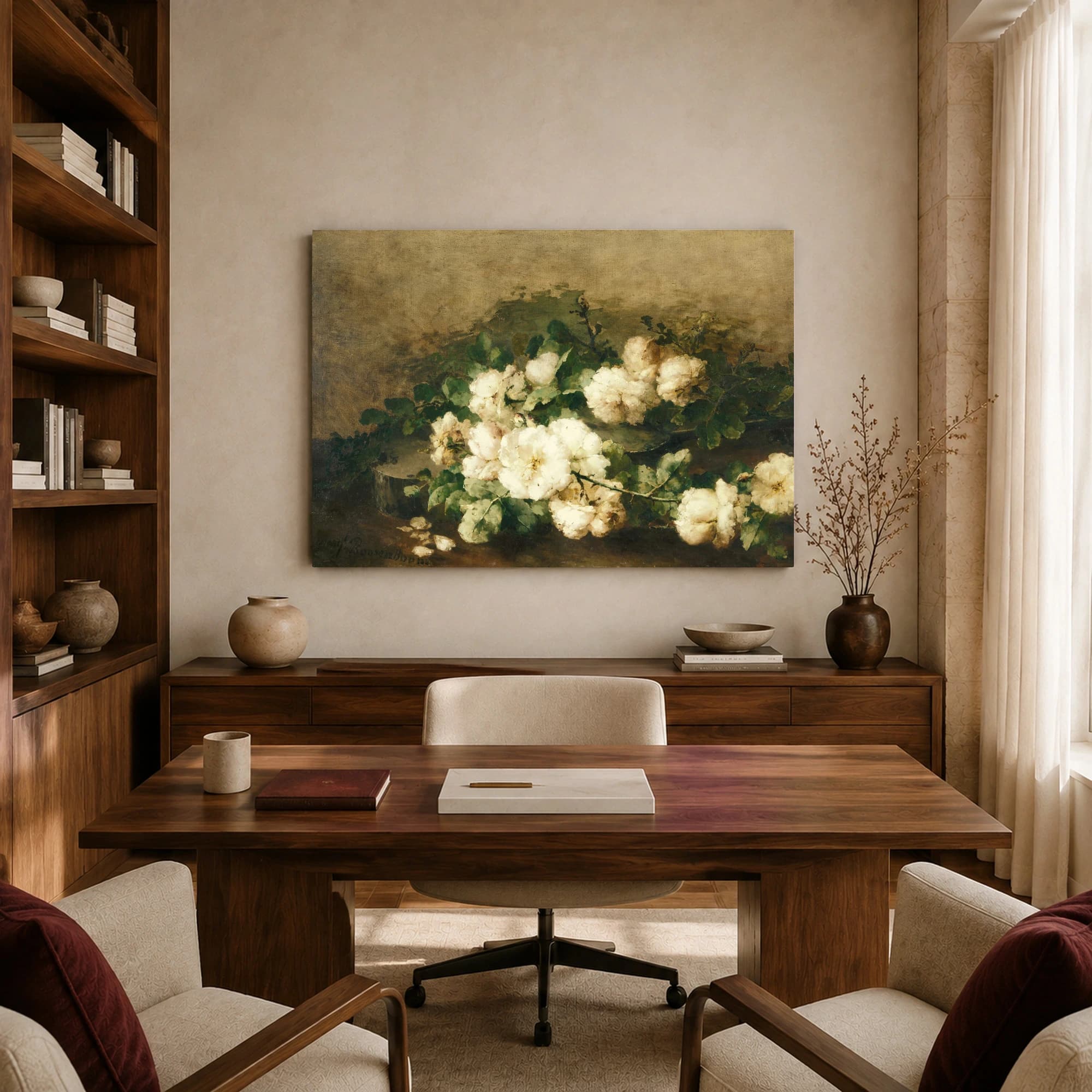 Still Life with White Roses Fine Art Print, view 8