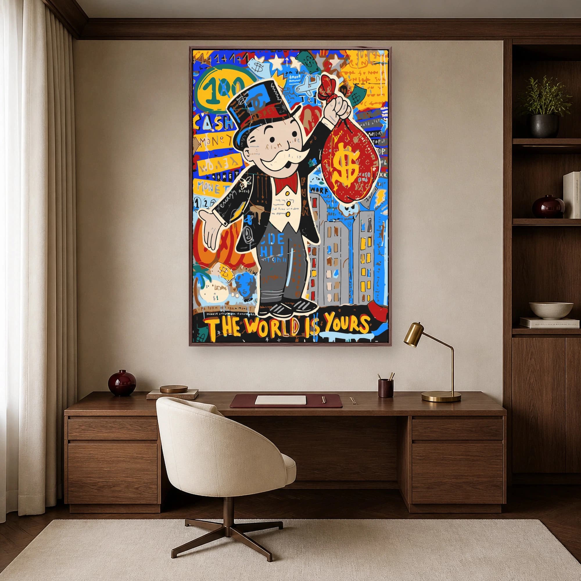 The World Is Yours Monopoly Man Pop Art Print, view 7