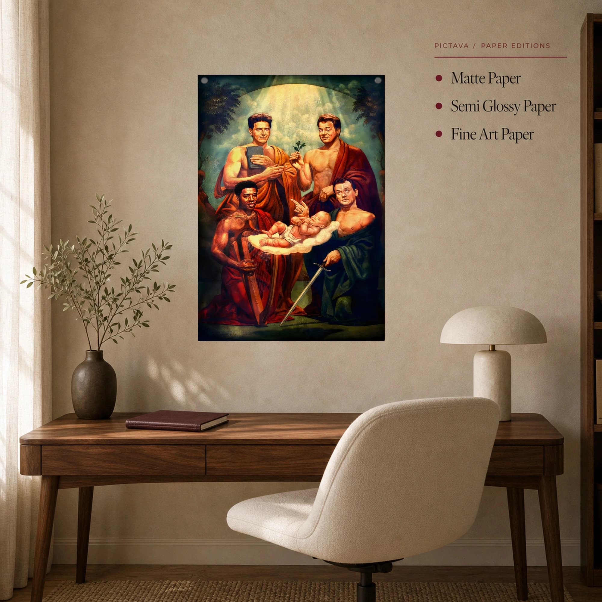 Ghostbusters Renaissance Nativity Parody Wall Art Print, view 7