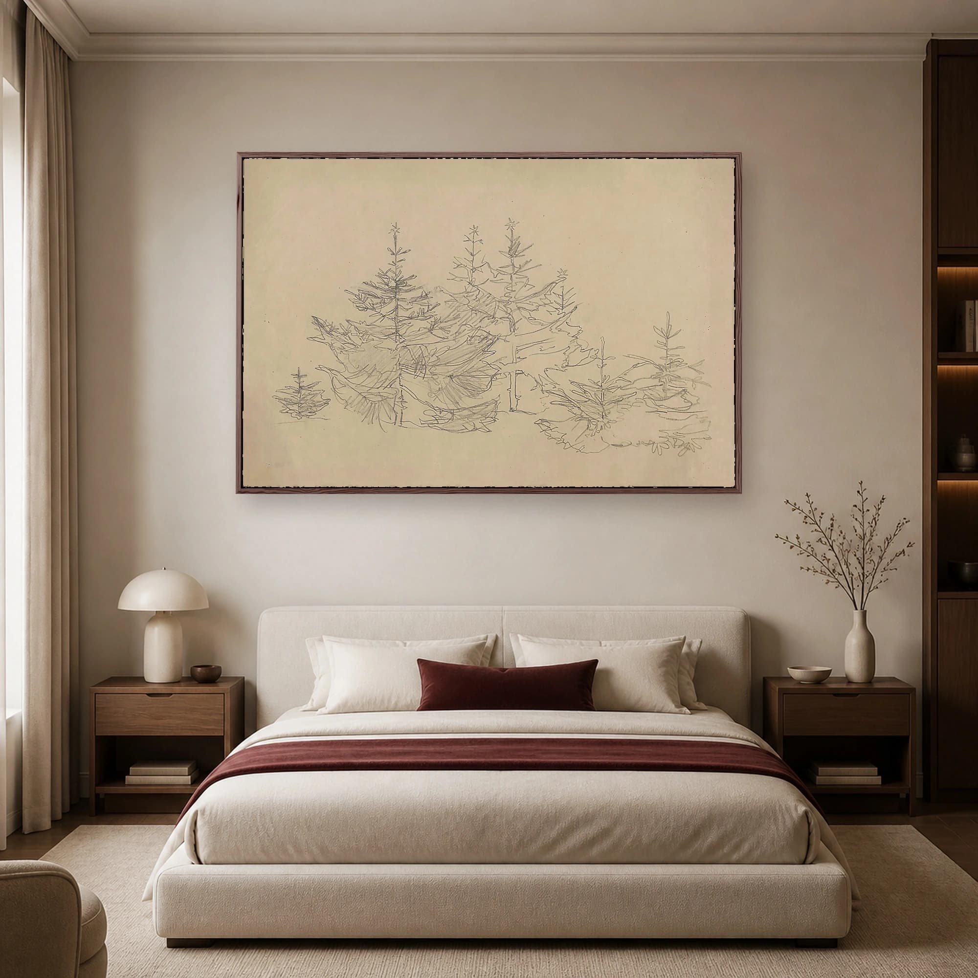Sketches of Evergreens Vintage Botanical Print, view 4