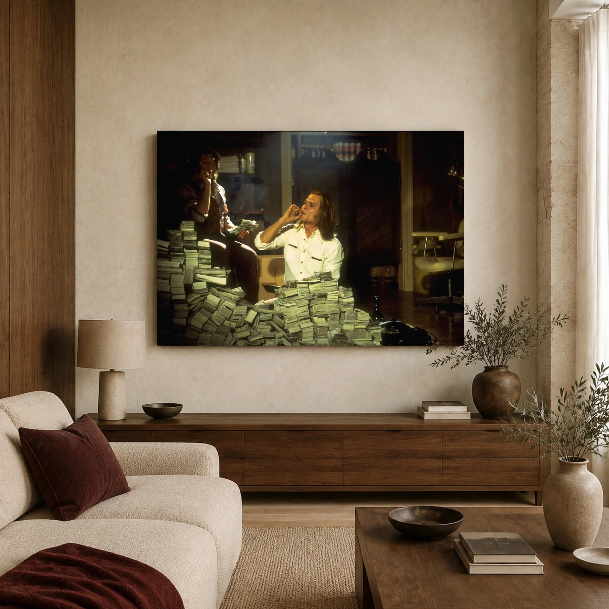 Blow Movie Wall Art - Johnny Depp Cash Stacks Print, view 3