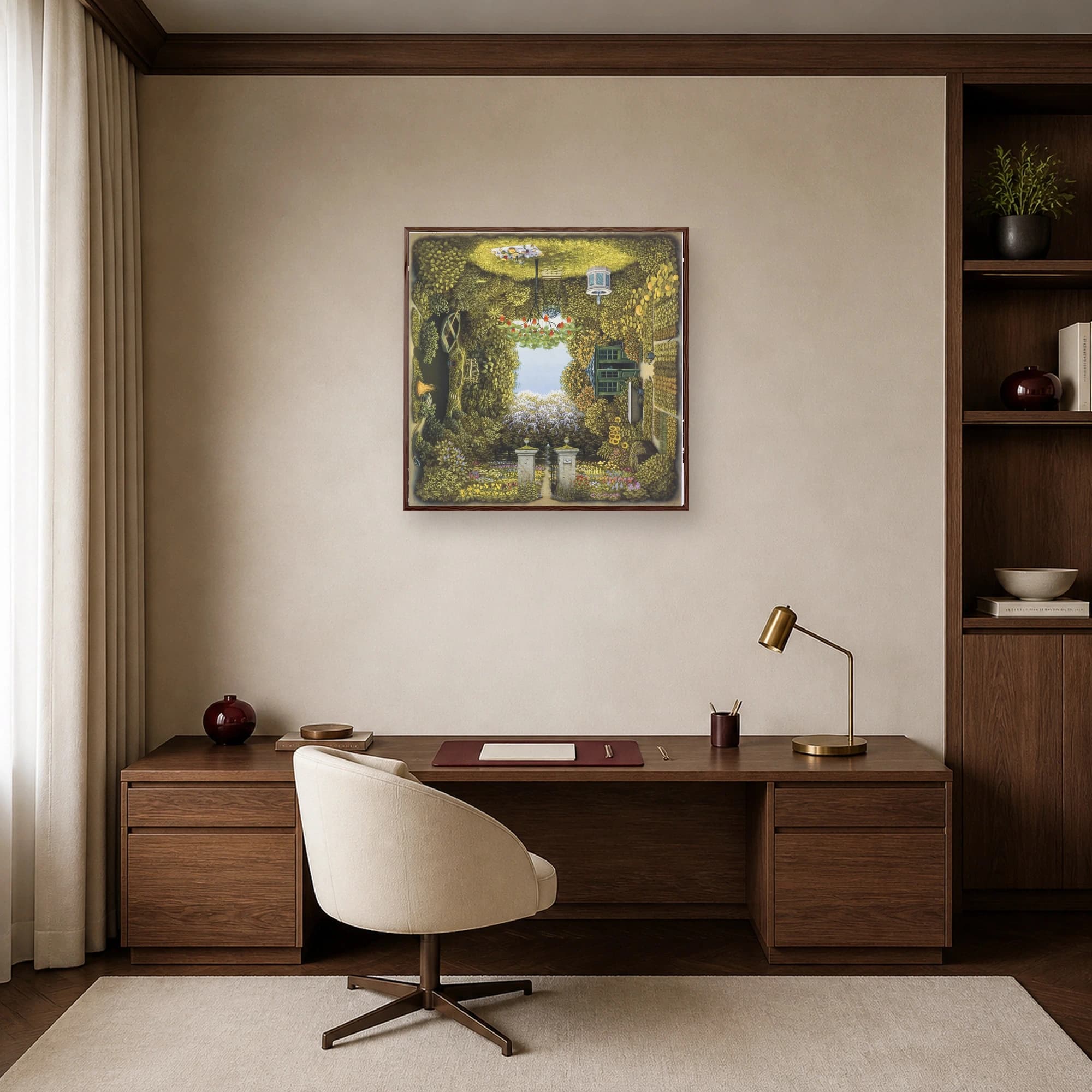 Surrealist Garden Landscape Canvas Print, view 7