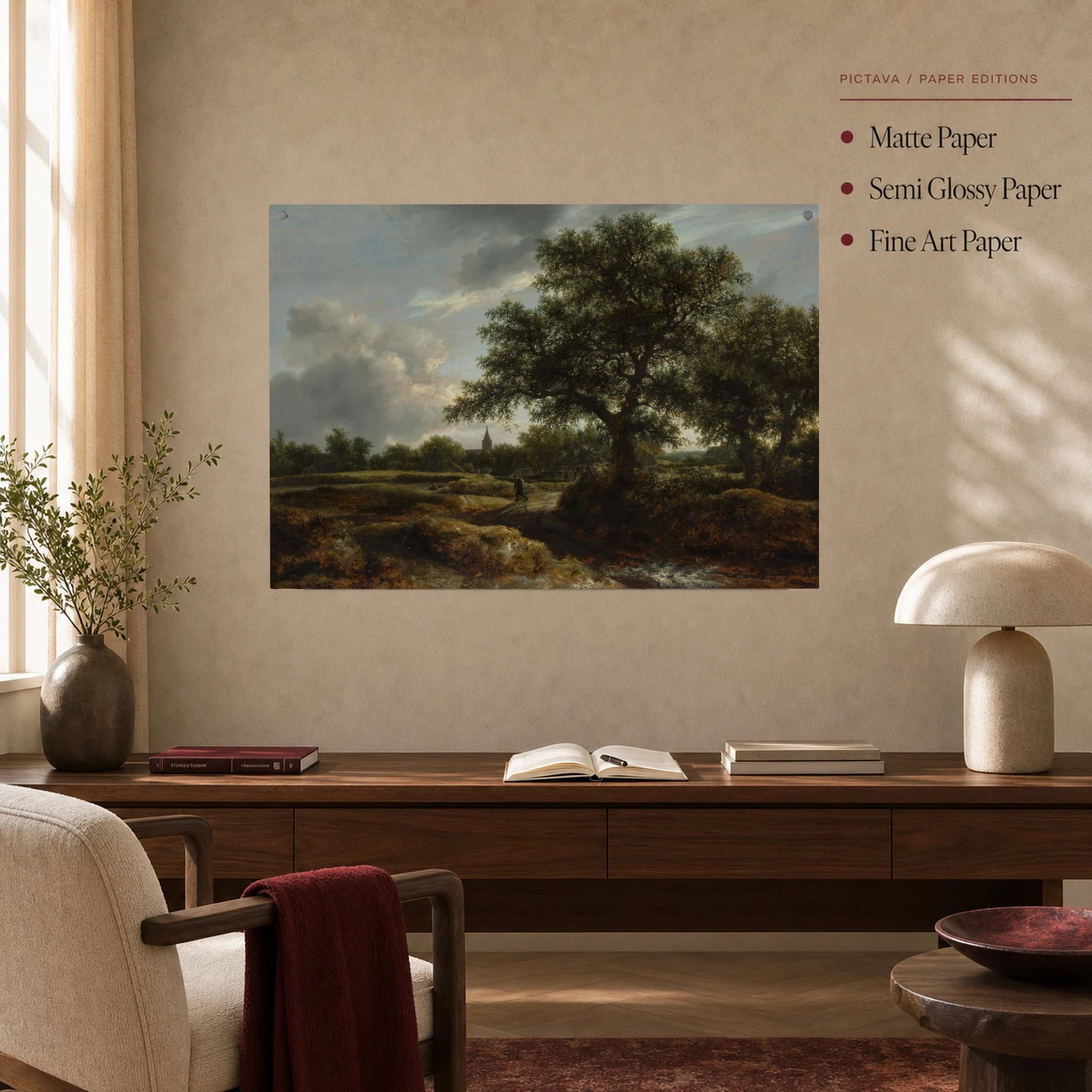 The Water Mill with the Great Oak Fine Art Print, view 4