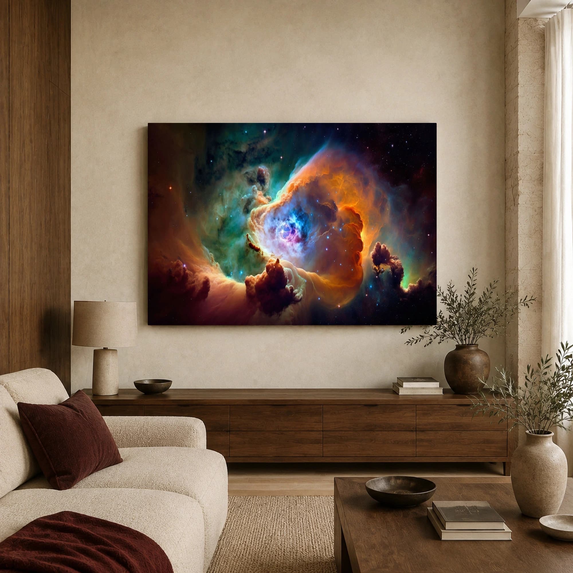Cosmic Nebula Canvas Print | Abstract Space Wall Art, view 3