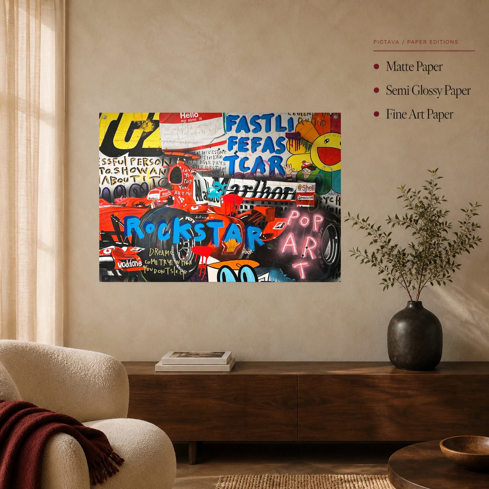 Formula One Racing Pop Art Canvas Print, view 4