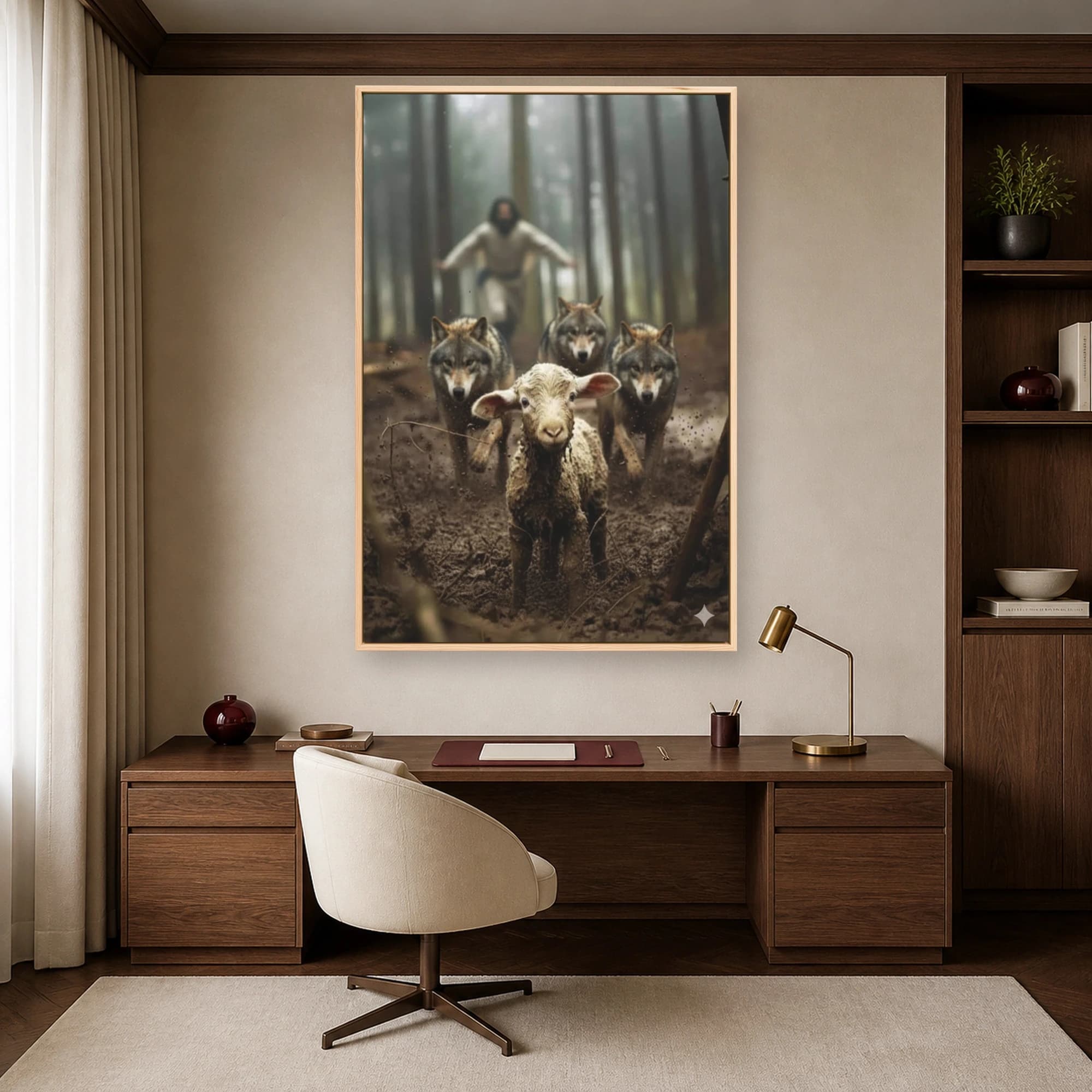 The Shepherd Rescuing the Muddy Lamb Canvas Print, view 5