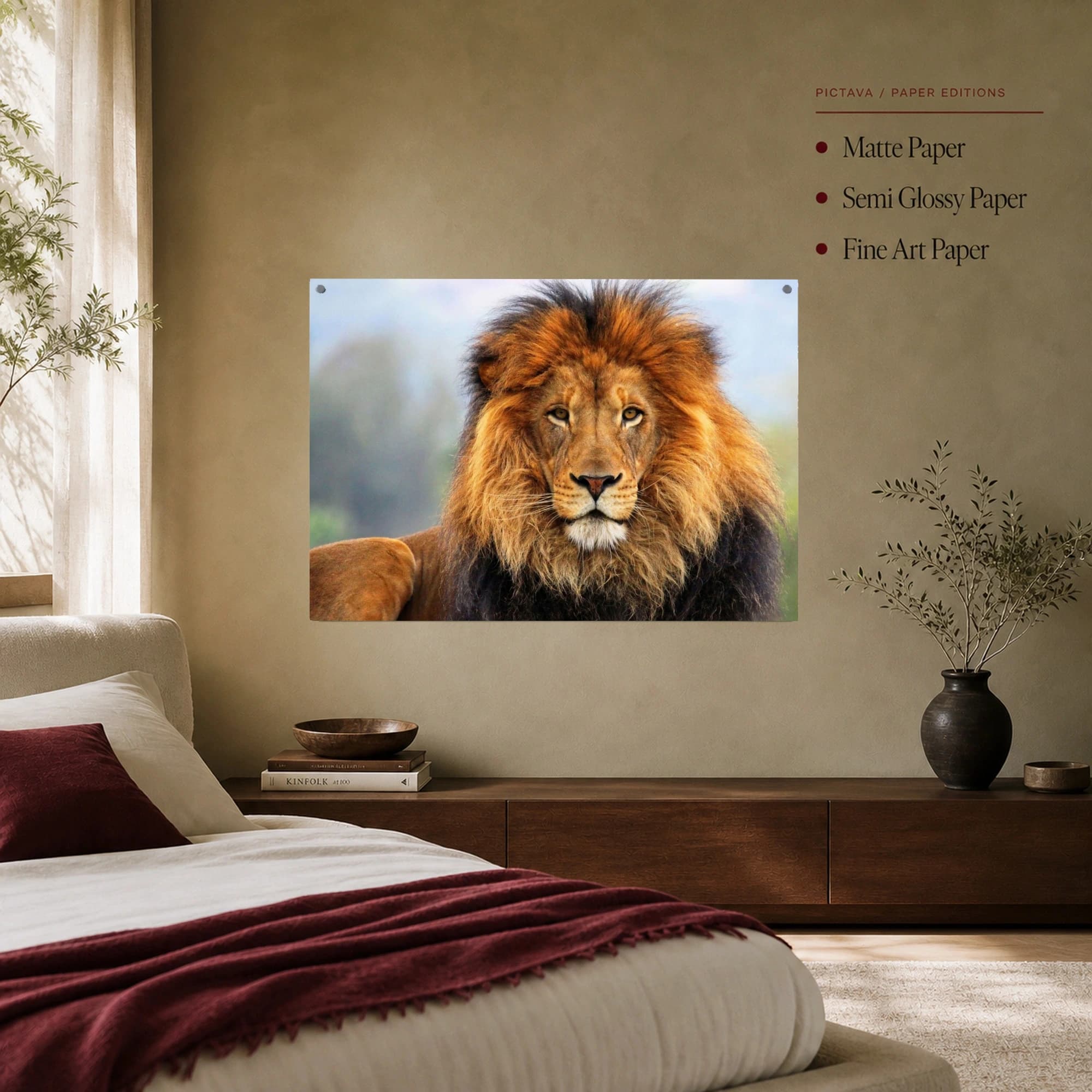 Majestic Lion Portrait Canvas Print, view 7