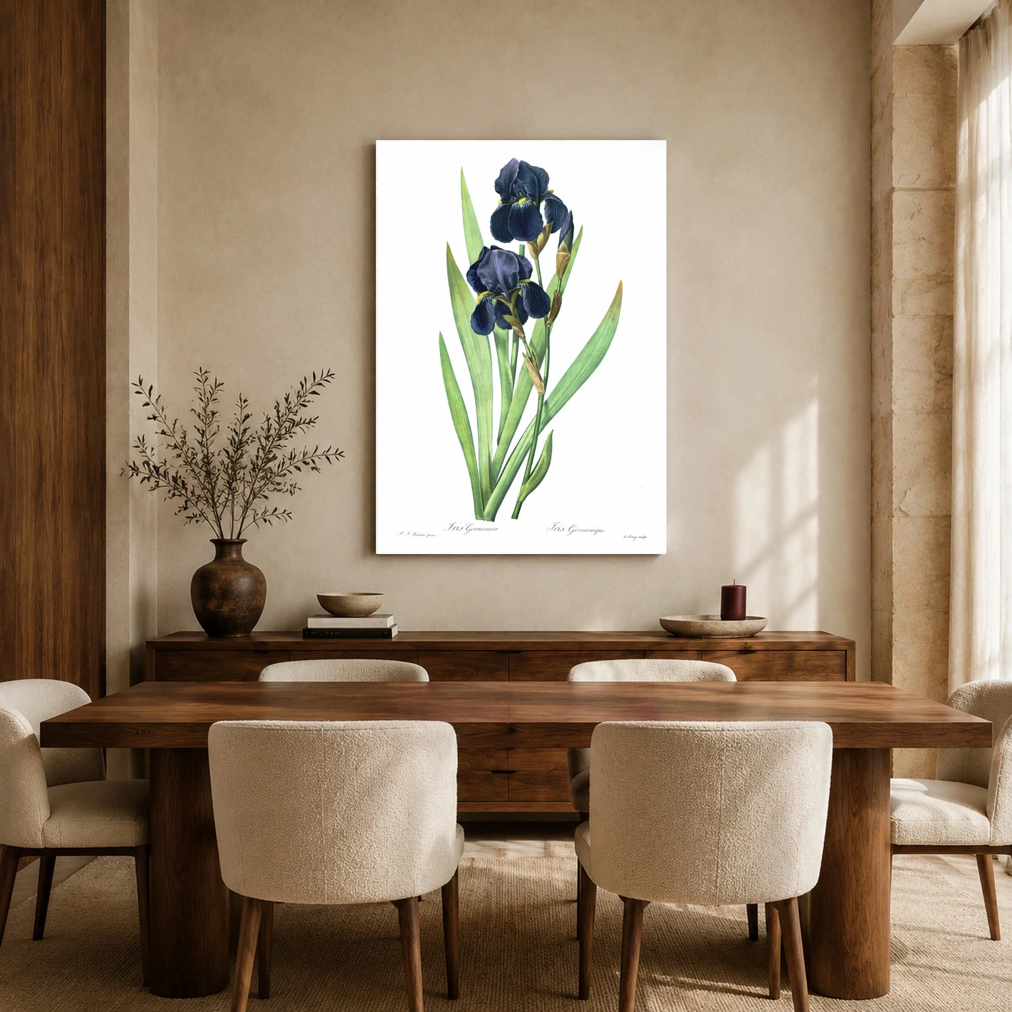 Vintage Iris Germanica Botanical Print Wall Art, view 7