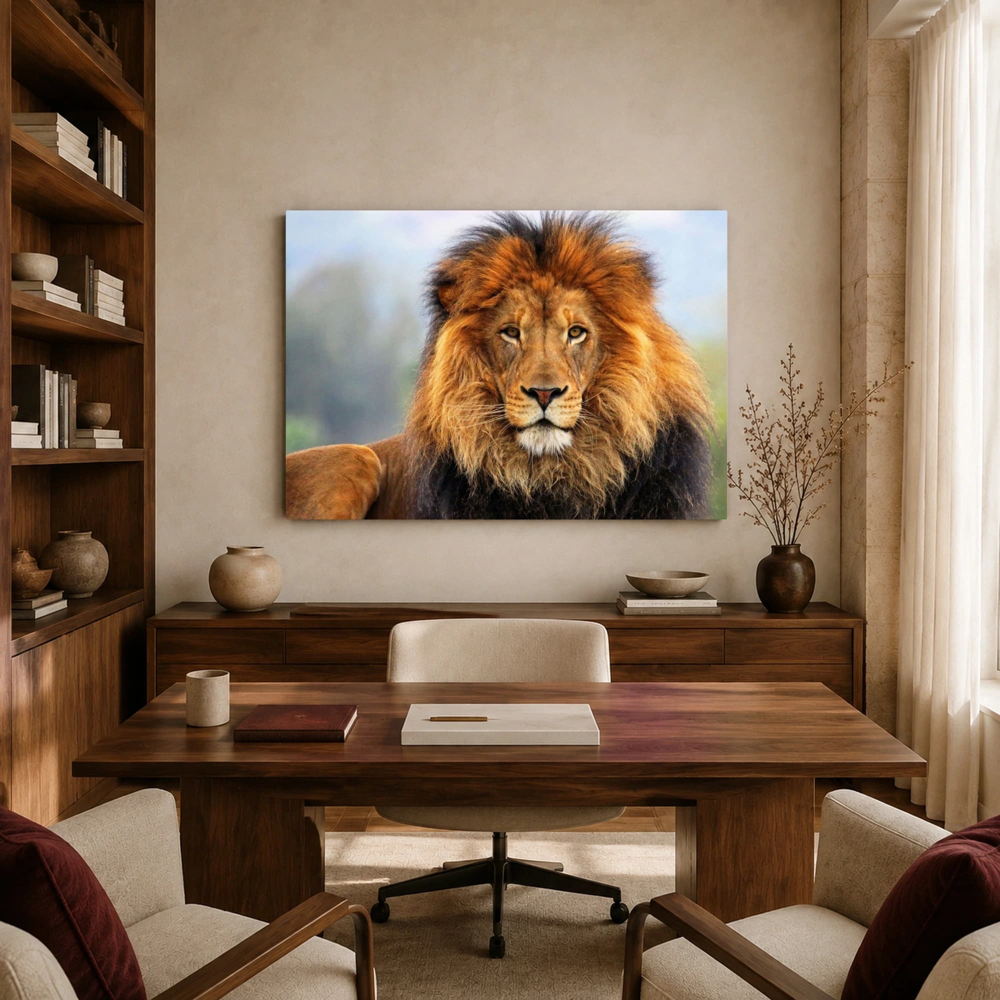 Majestic Lion Portrait Canvas Print, view 8