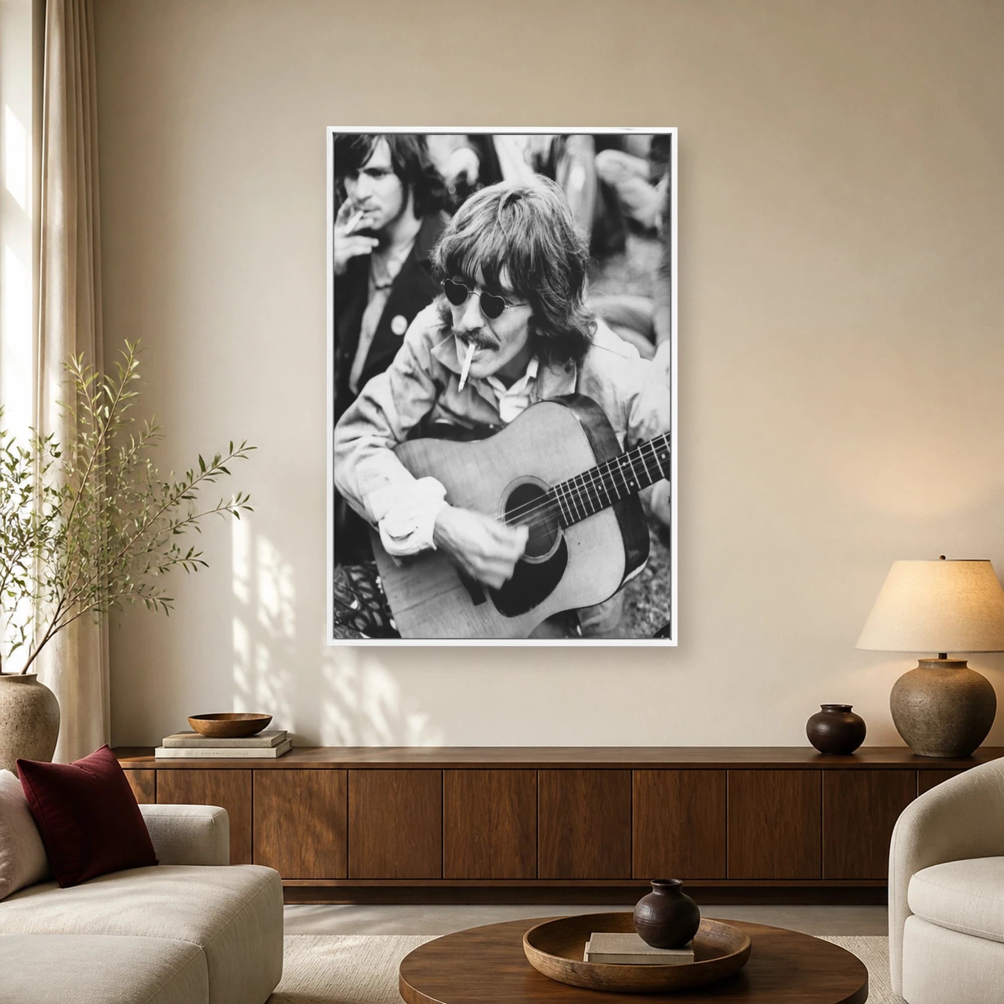 George Harrison Vintage Guitar Wall Art Print, view 2