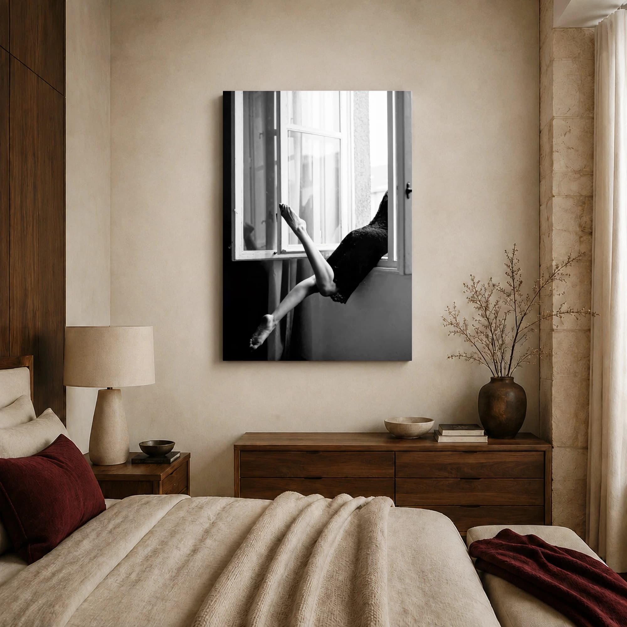 Surreal Monochrome Window Art Print, view 7