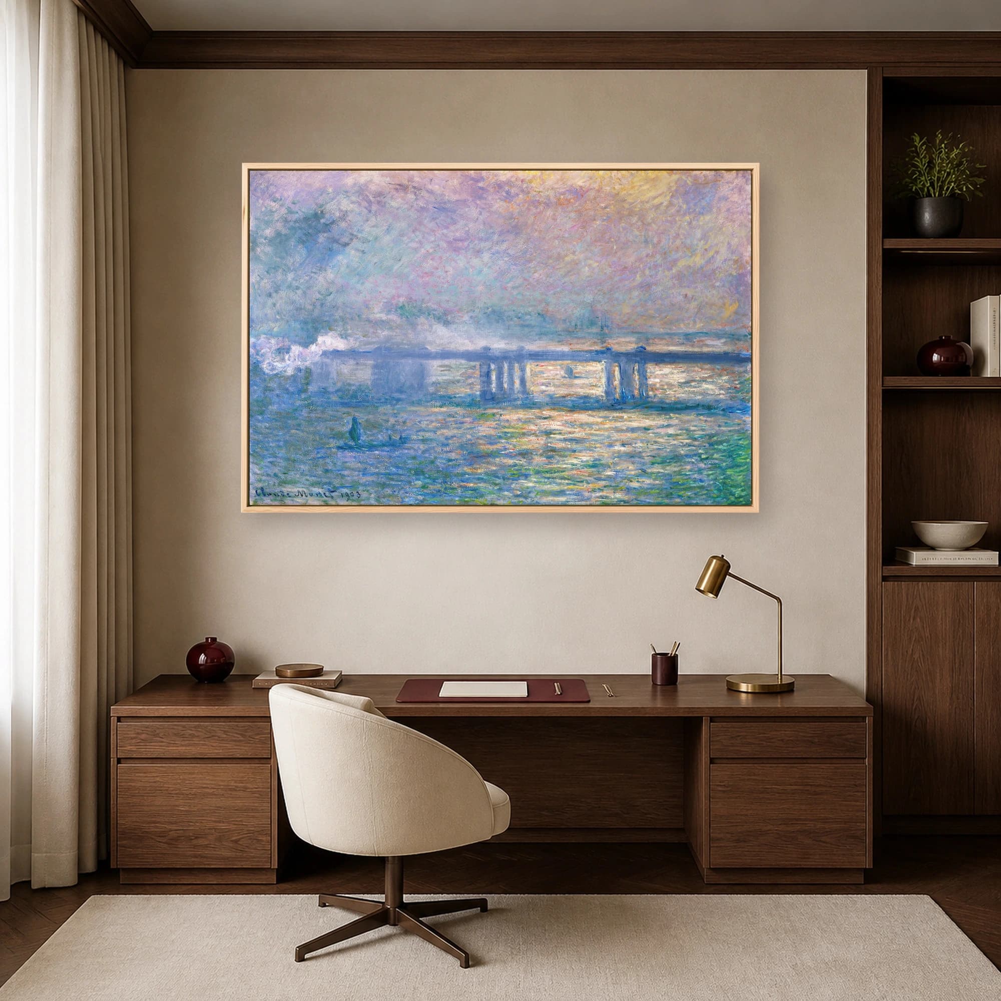 Charing Cross Bridge Canvas Print by Claude Monet, view 6