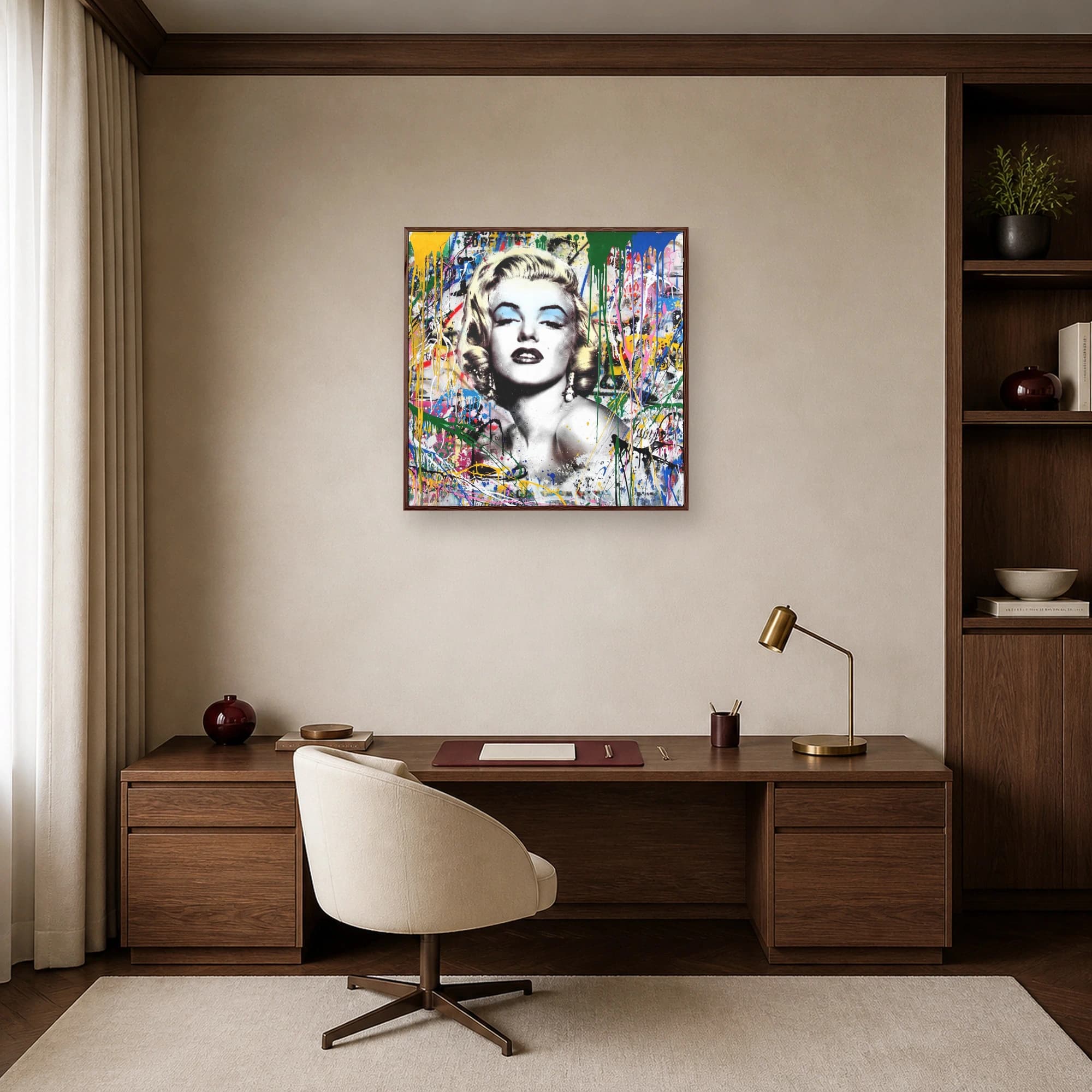 Marilyn Monroe Pop Art Graffiti Canvas Print, view 8