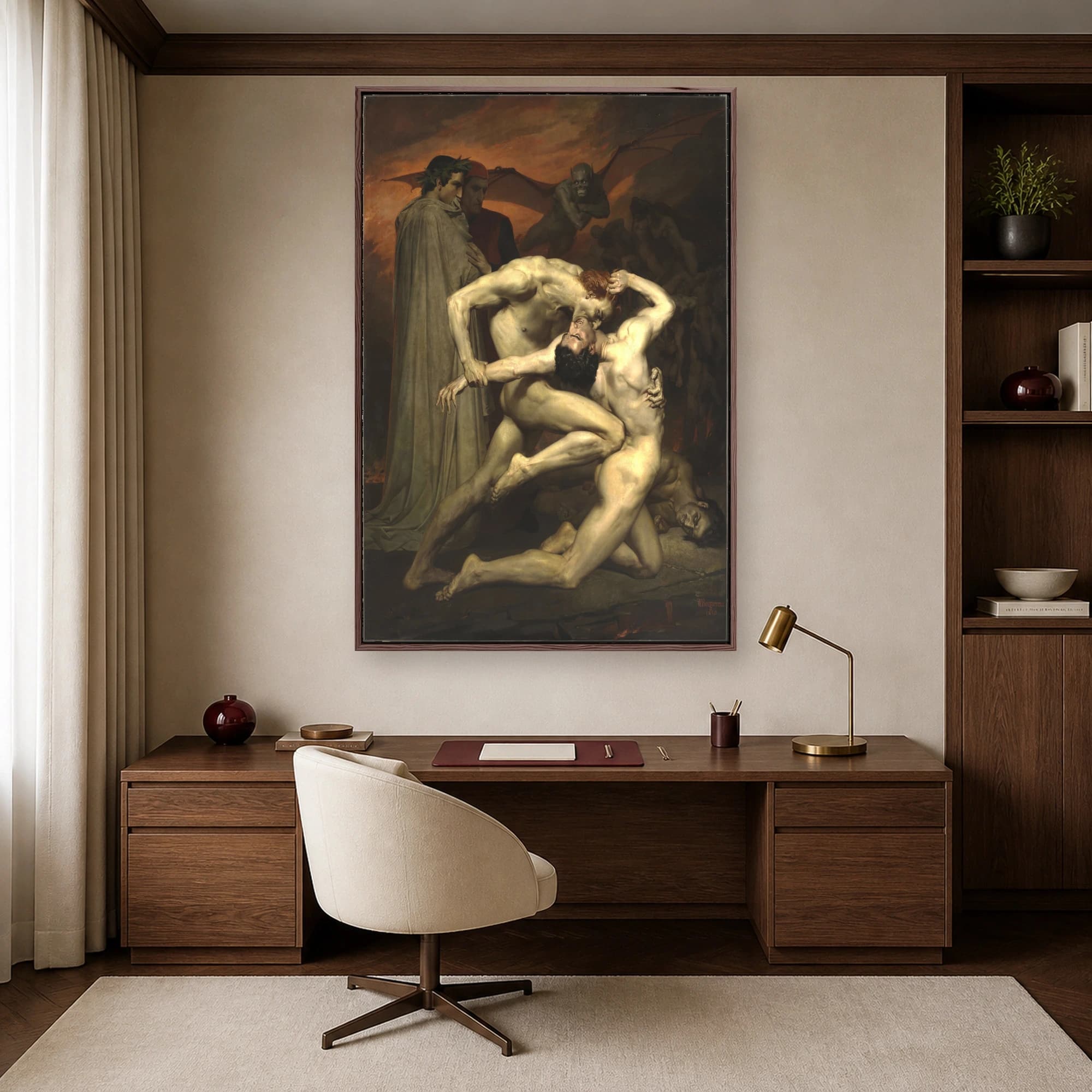 Dante and Virgil in Hell Canvas Art Print, view 5