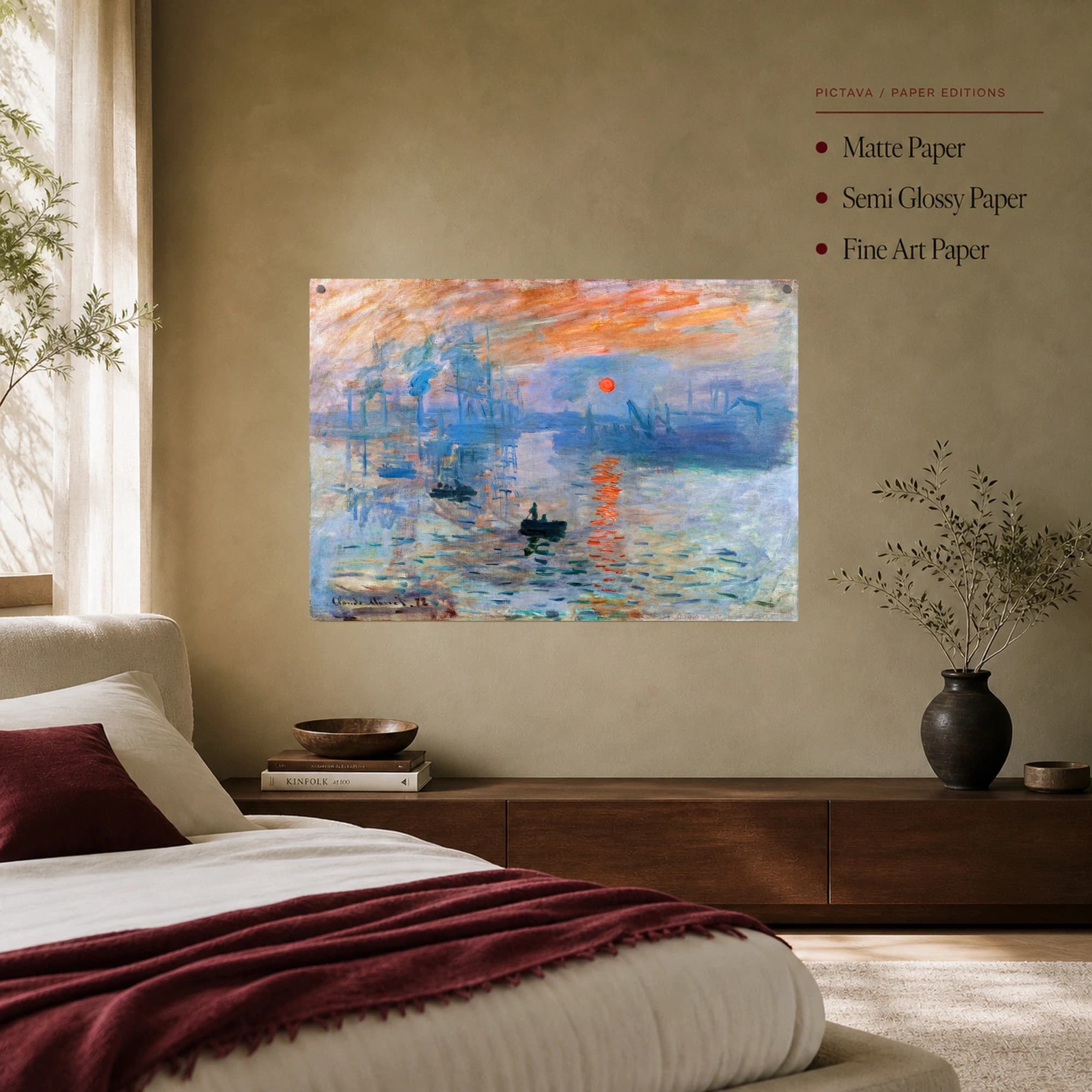 Impression, Sunrise by Claude Monet Canvas Print, view 7