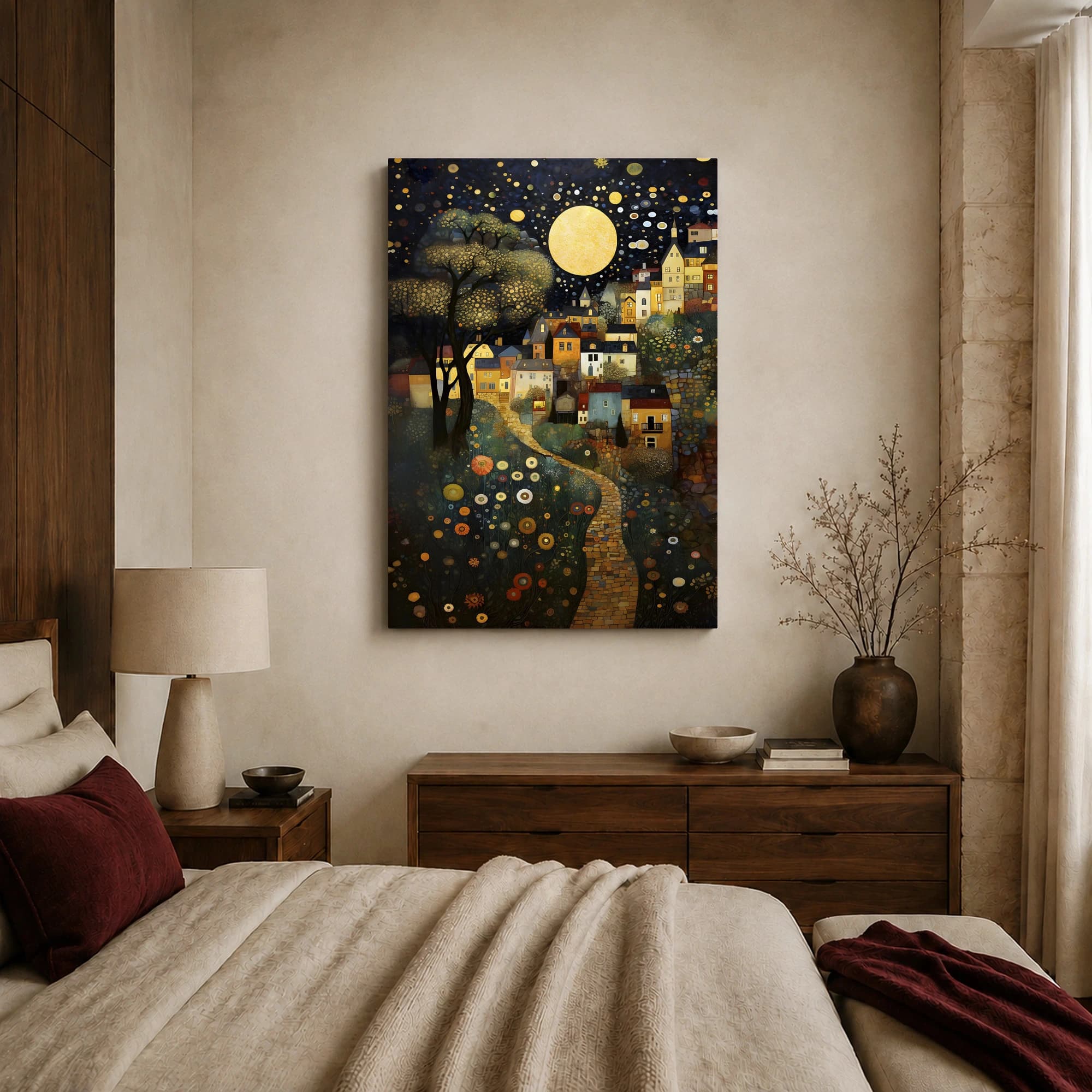 Midnight Village Starlight Wall Art Print, view 6
