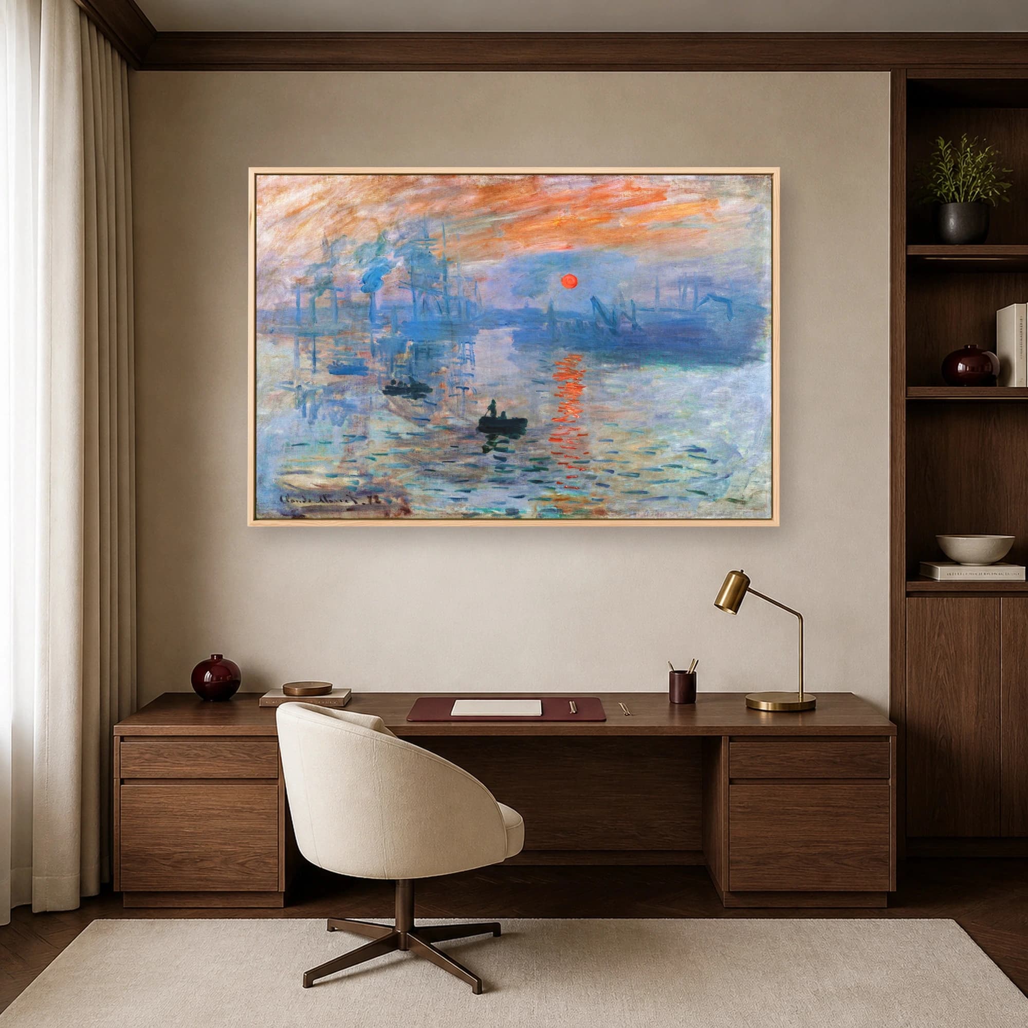 Impression, Sunrise by Claude Monet Canvas Print, view 5
