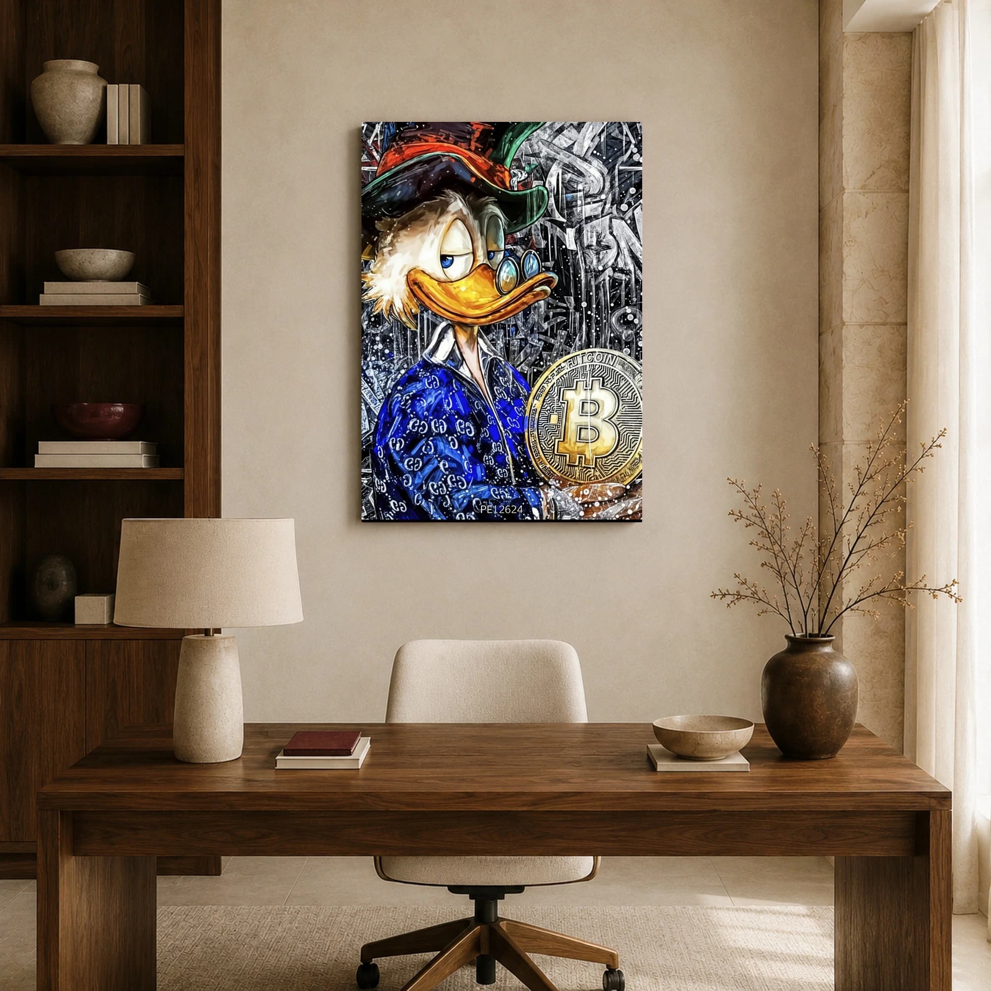 Crypto Scrooge Pop Art Canvas Print, view 8