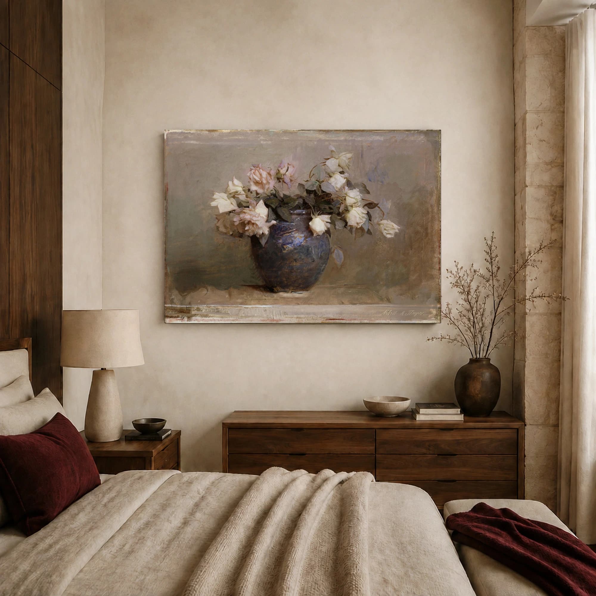 Vintage Rose Still Life Fine Art Print, view 6