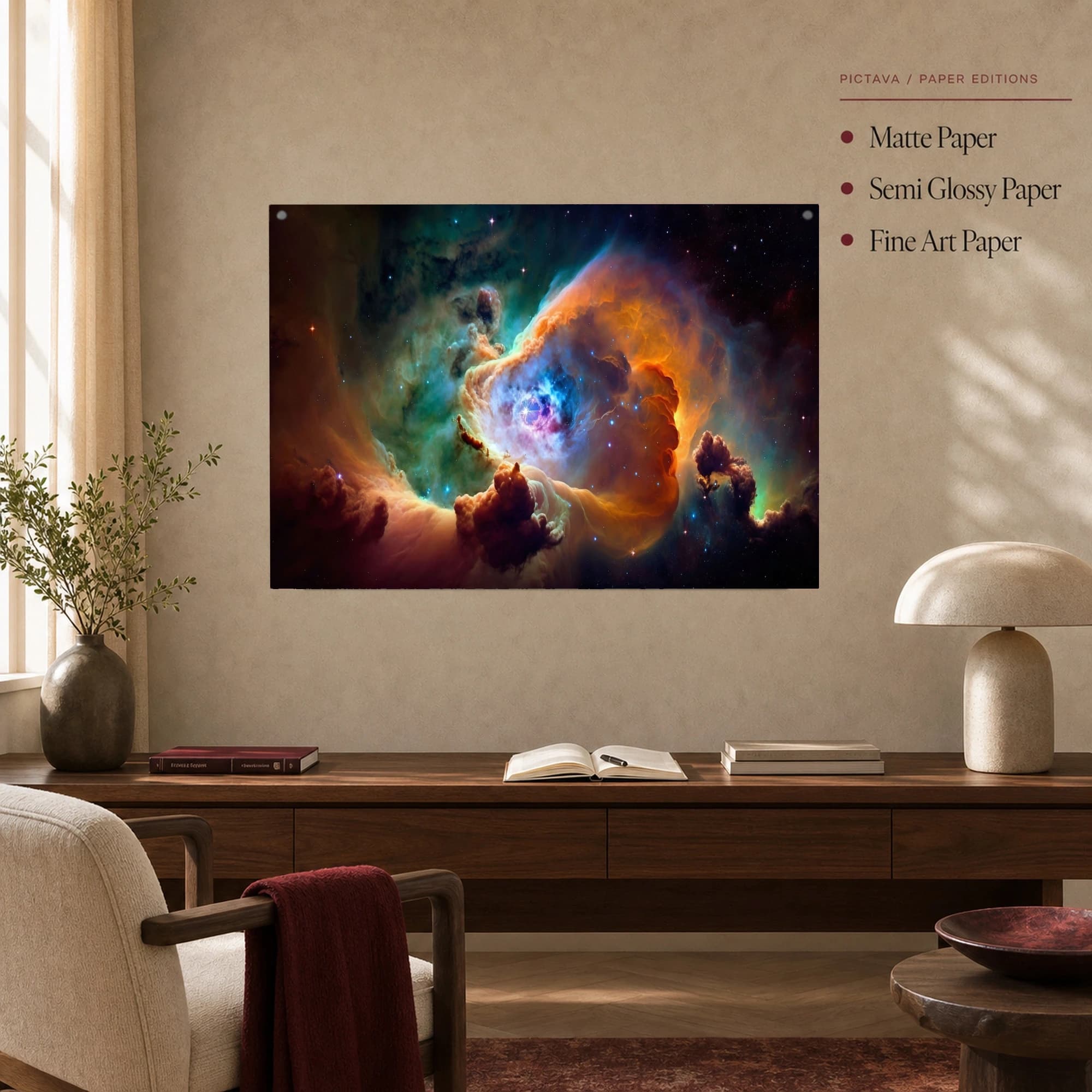 Cosmic Nebula Canvas Print | Abstract Space Wall Art, view 4