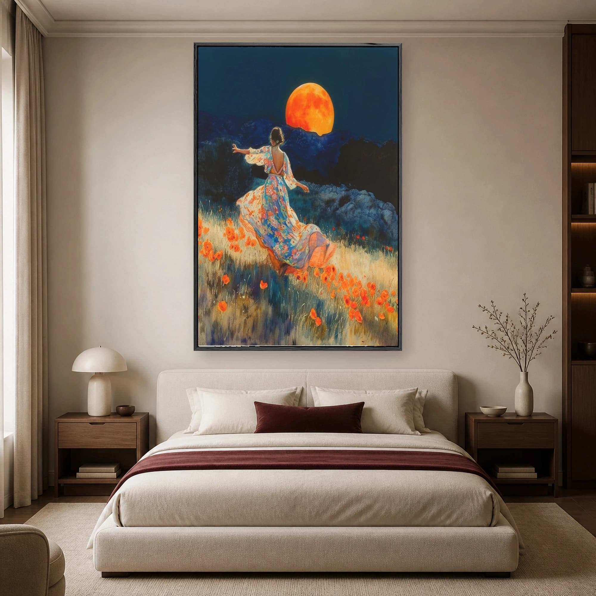 Moonlit Poppies Surreal Art Print, view 5