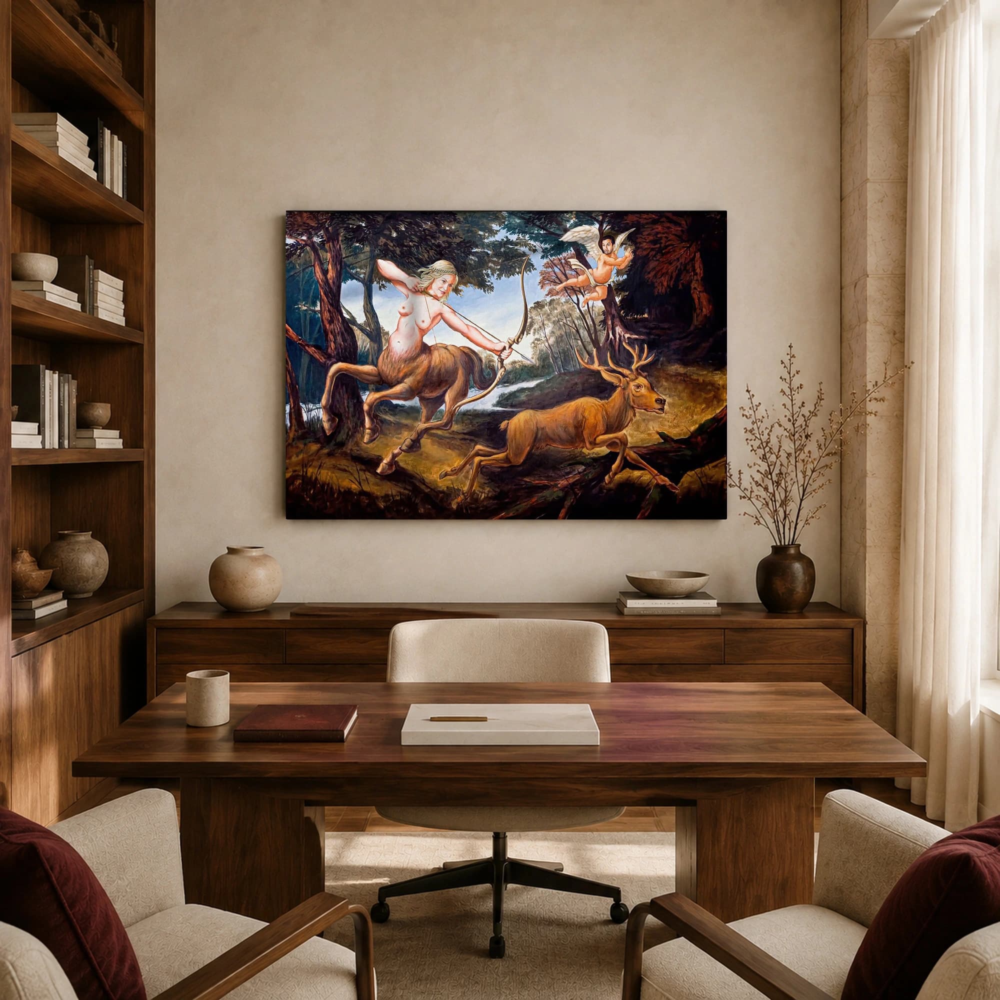 The Mythological Centaur Hunt Classical Wall Art Print, view 8