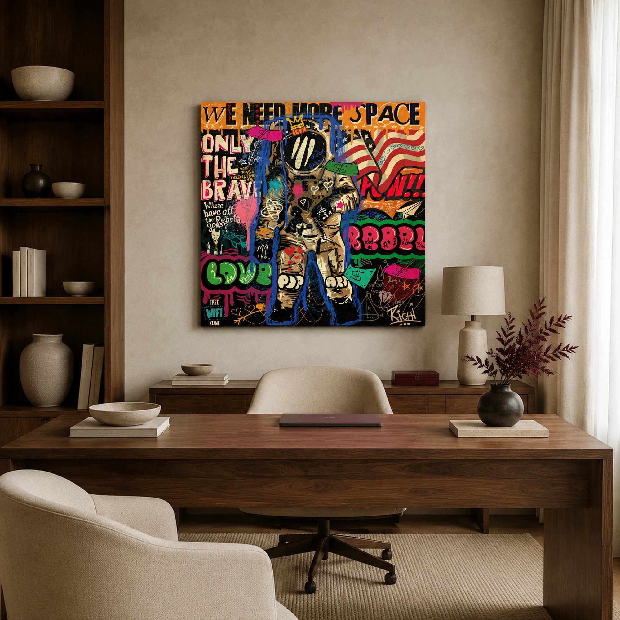 Urban Astronaut Pop Art Canvas & Fine Art Print, view 4