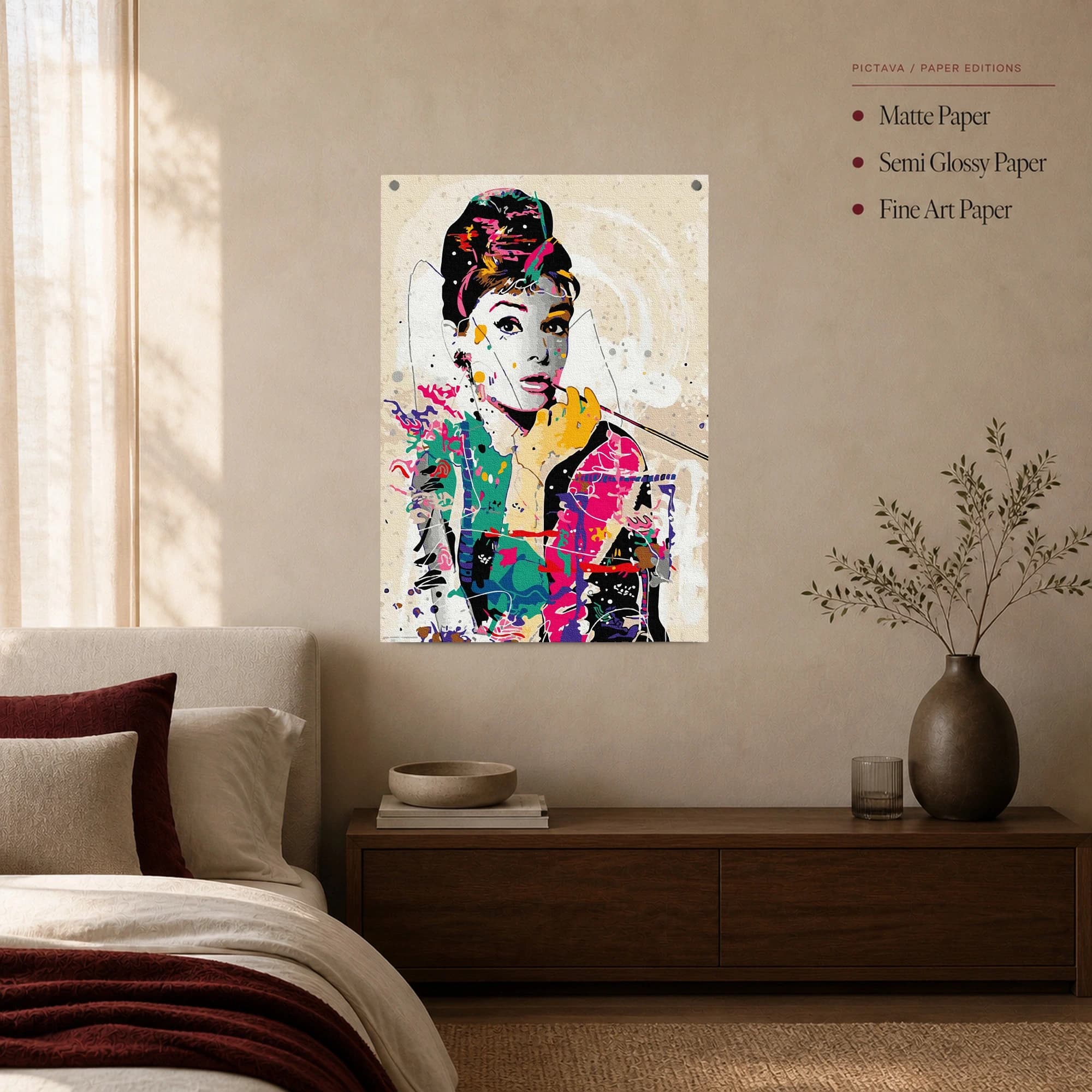 Audrey Hepburn Pop Art Canvas Wall Art, view 3