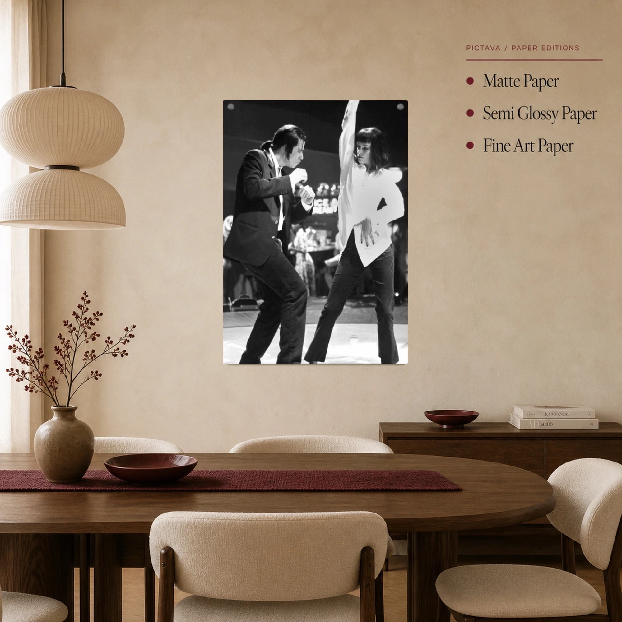 Iconic Movie Dance Scene Black and White Wall Art, view 3