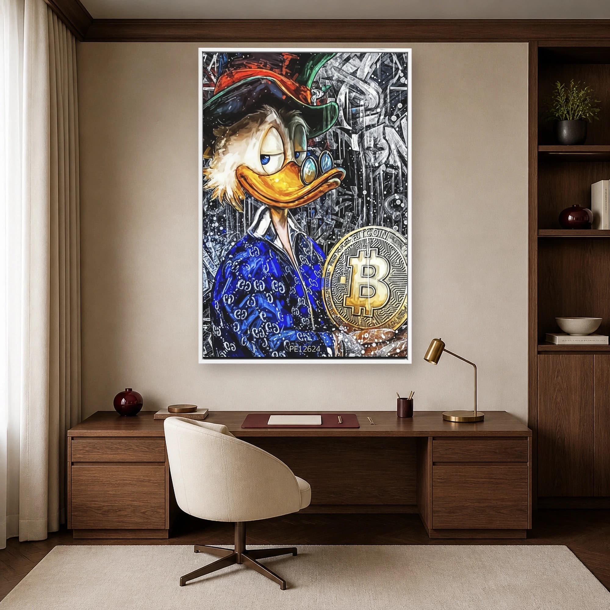 Crypto Scrooge Pop Art Canvas Print, view 7