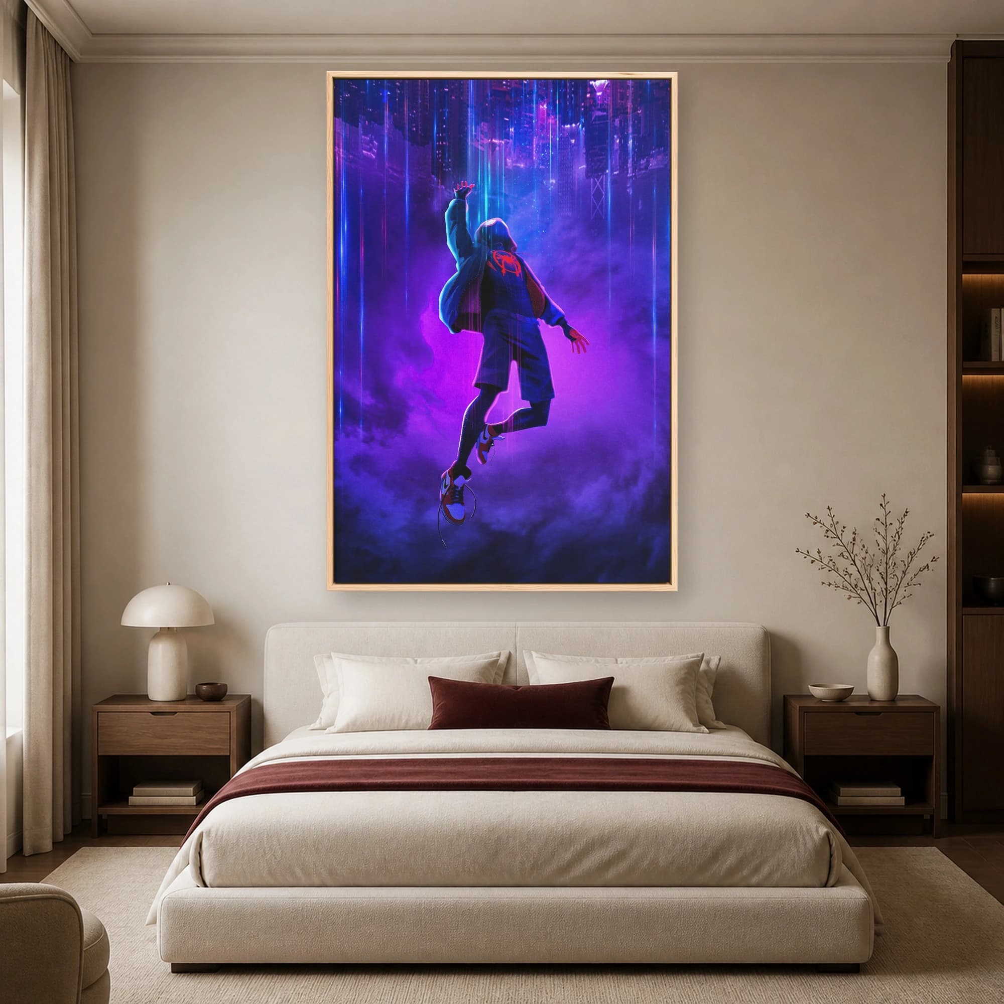 Spider-Man Multiverse Leap Neon Wall Art, view 4
