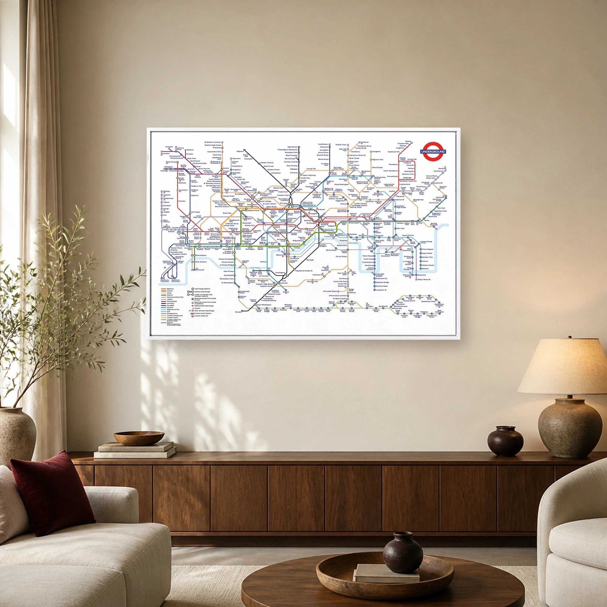 London Underground Transit Map Wall Art, view 7