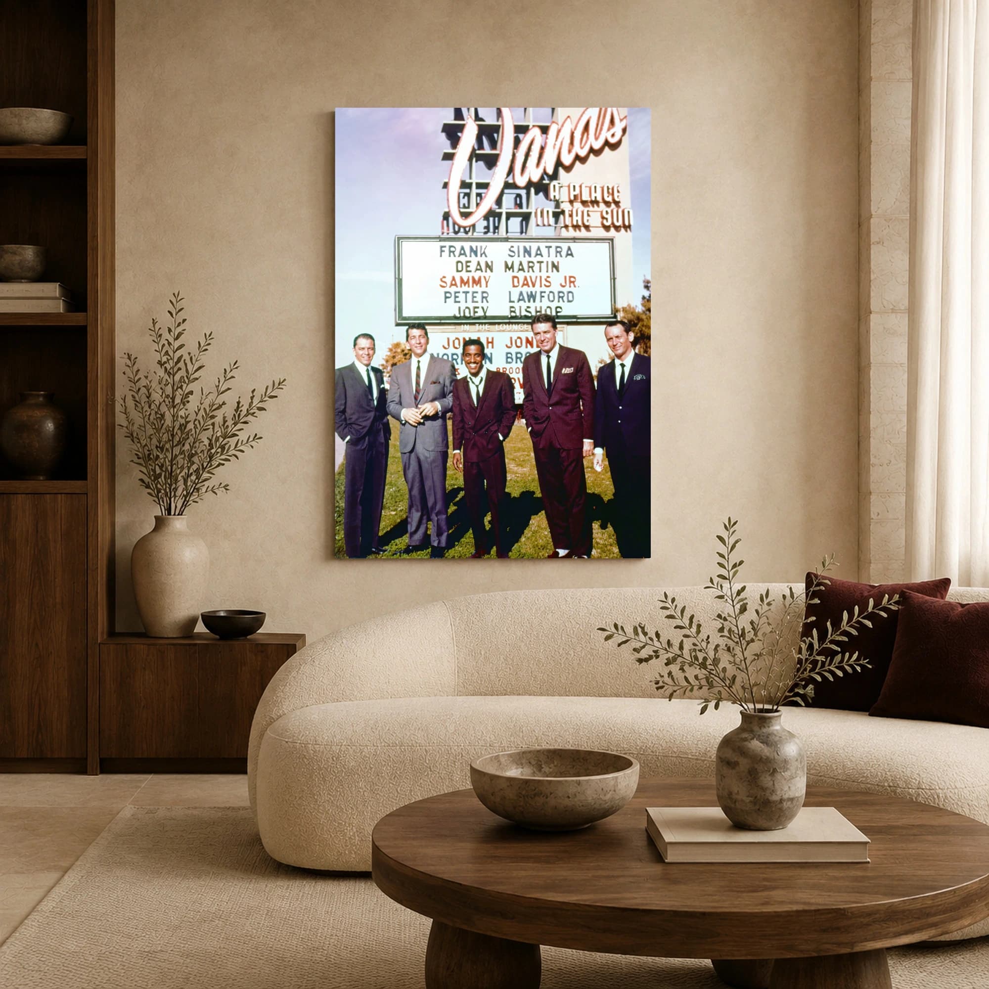 The Rat Pack at the Sands Hotel Vintage Photograph Wall Art, view 6