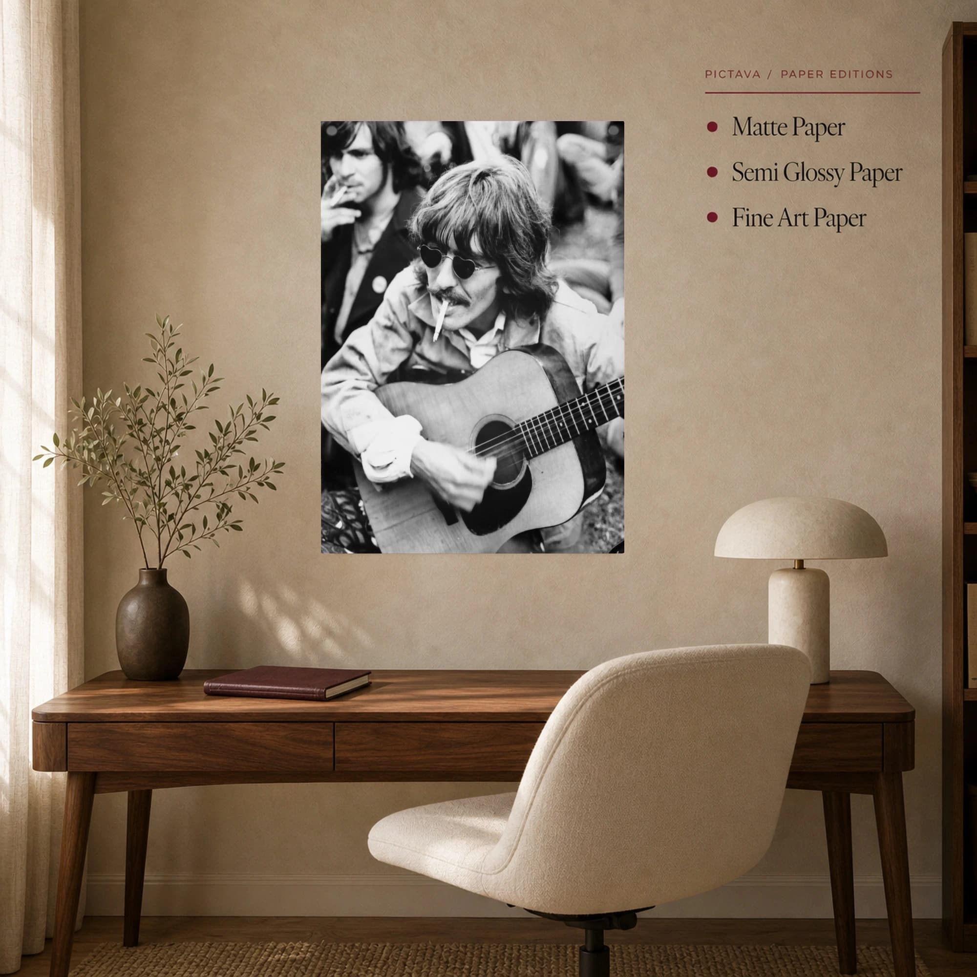 George Harrison Vintage Guitar Wall Art Print, view 7