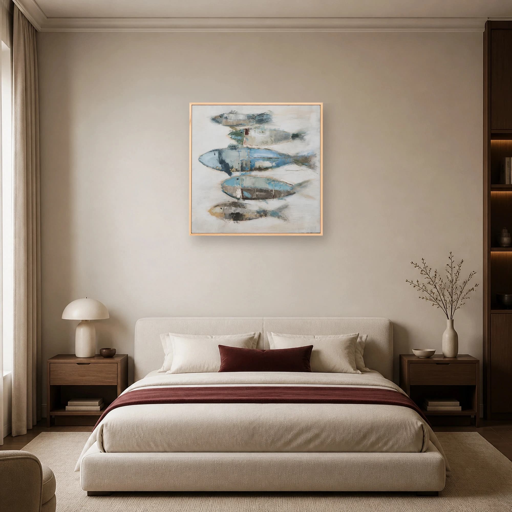 Stacked Coastal Fish Abstract Canvas Print, view 5