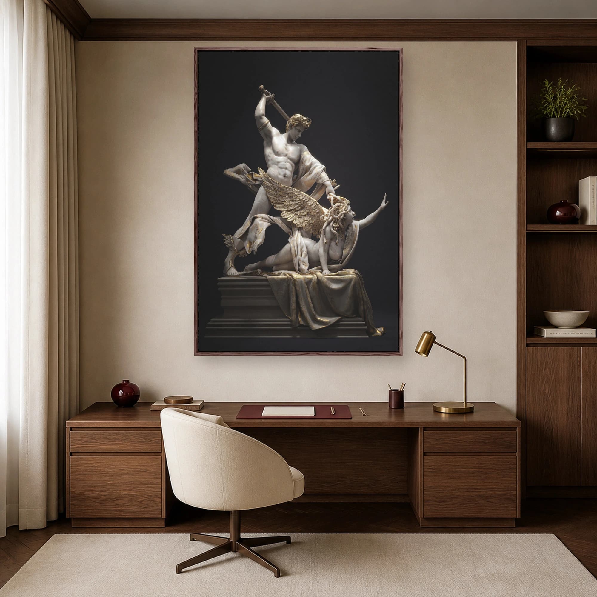 Perseus Defeating Medusa Classical Sculpture Wall Art, view 7