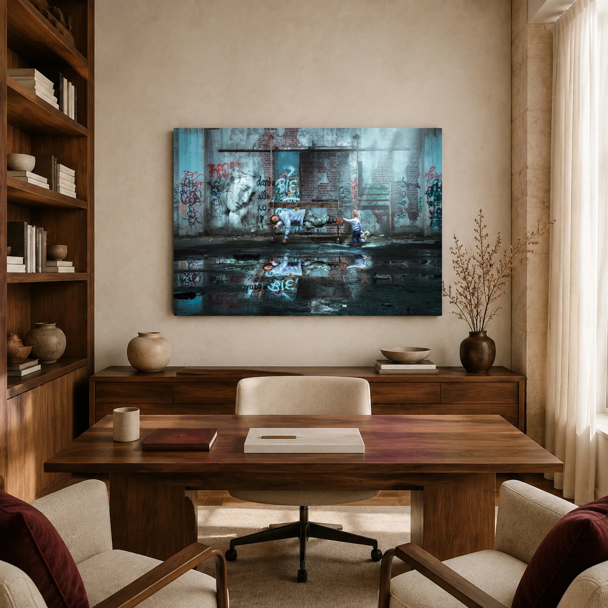 Innocence and Hope Urban Surrealist Canvas Wall Art Print, view 8